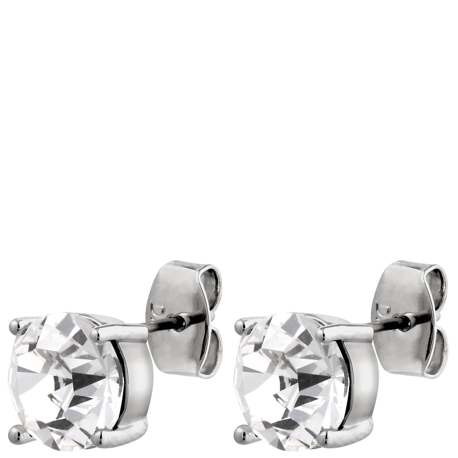 Dyrberg Kern Daze Silver Small Stud Earrings - Clear Crystal