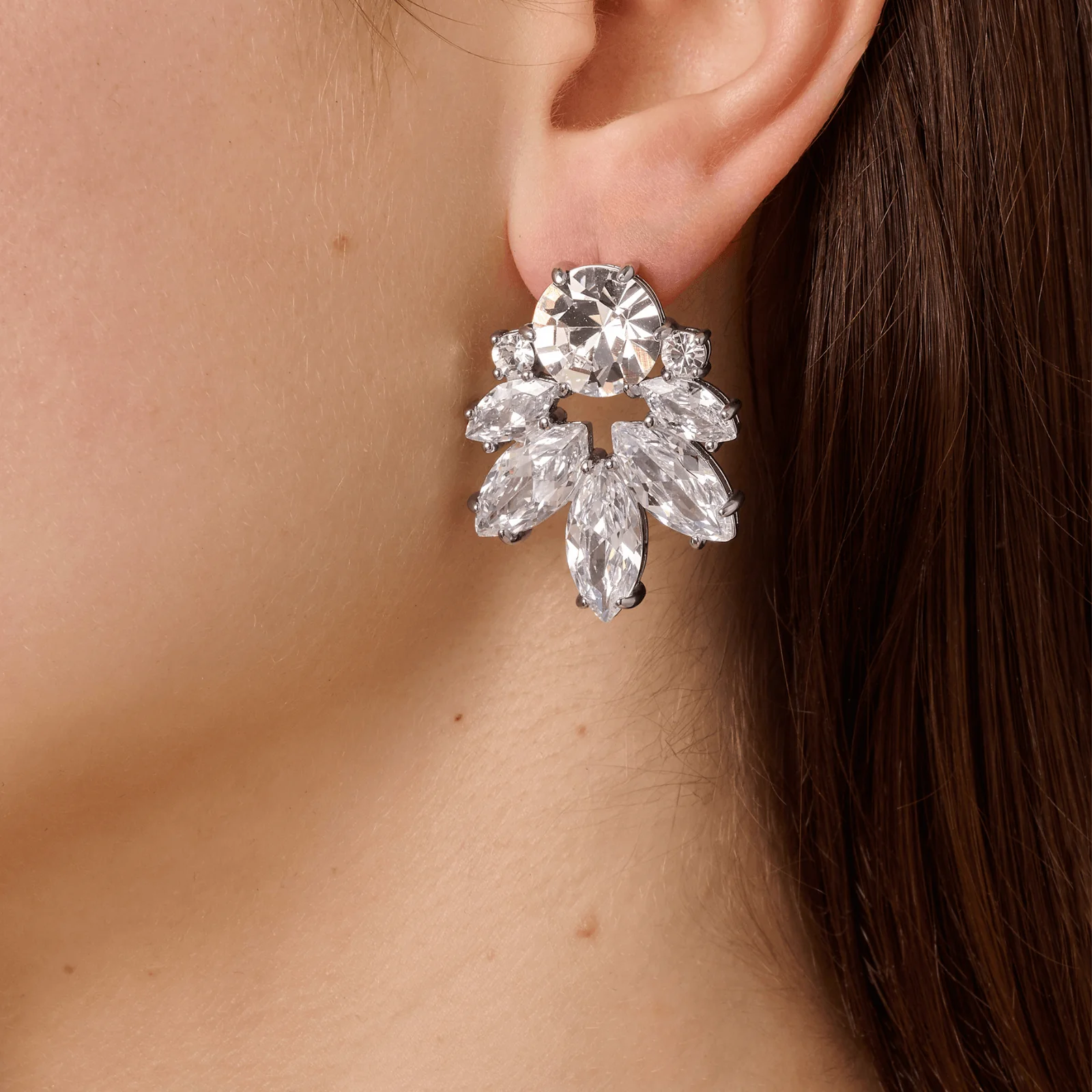 DYRBERG/KERN Drago Silver Large Stud Earrings - Image 2