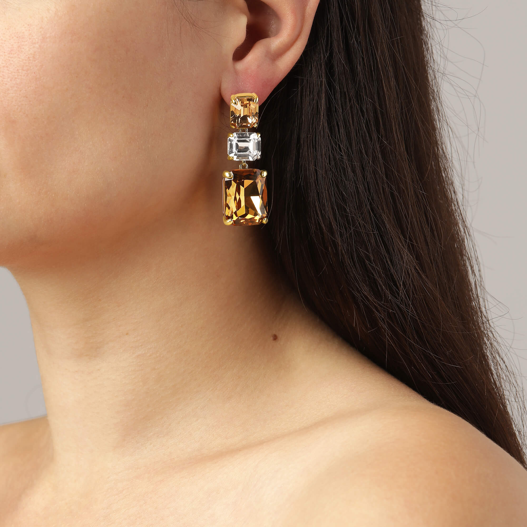 DYRBERG/KERN Esmara Gold Drop Earrings - Golden - Image 2