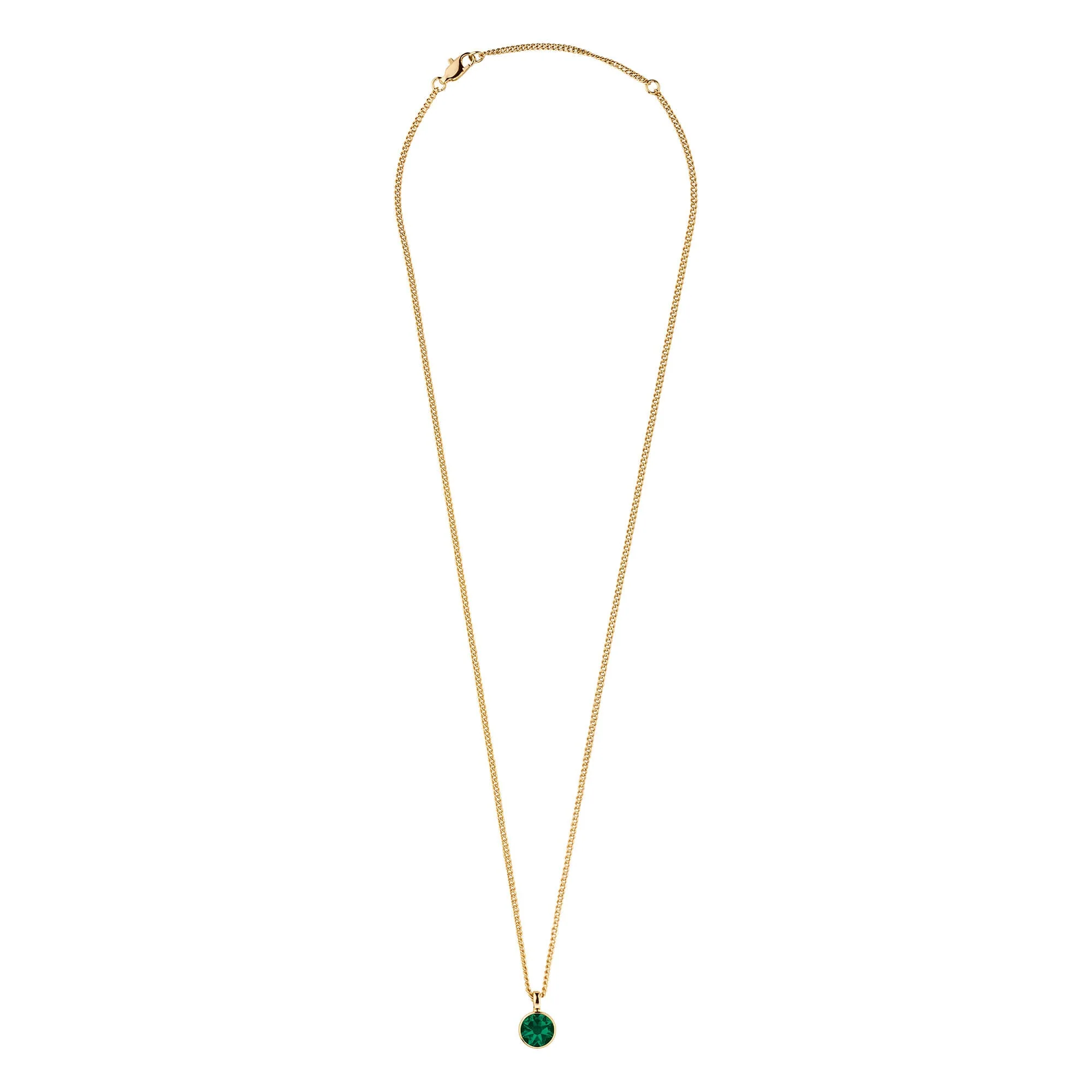 Dyrberg Kern Ette Gold Necklace - Emerald Green - Image 2