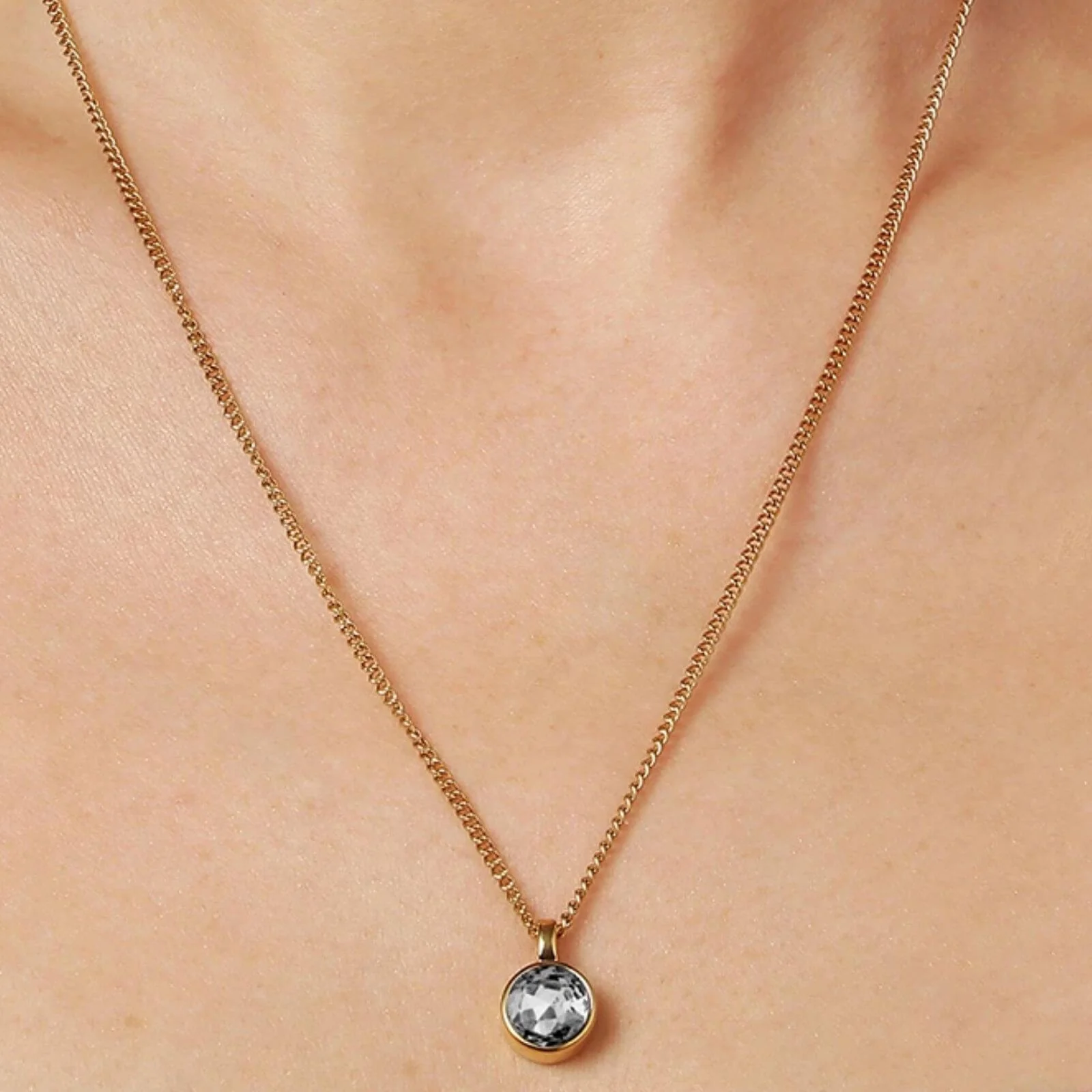 Dyrberg Kern Ette Gold Necklace - Grey - Image 2