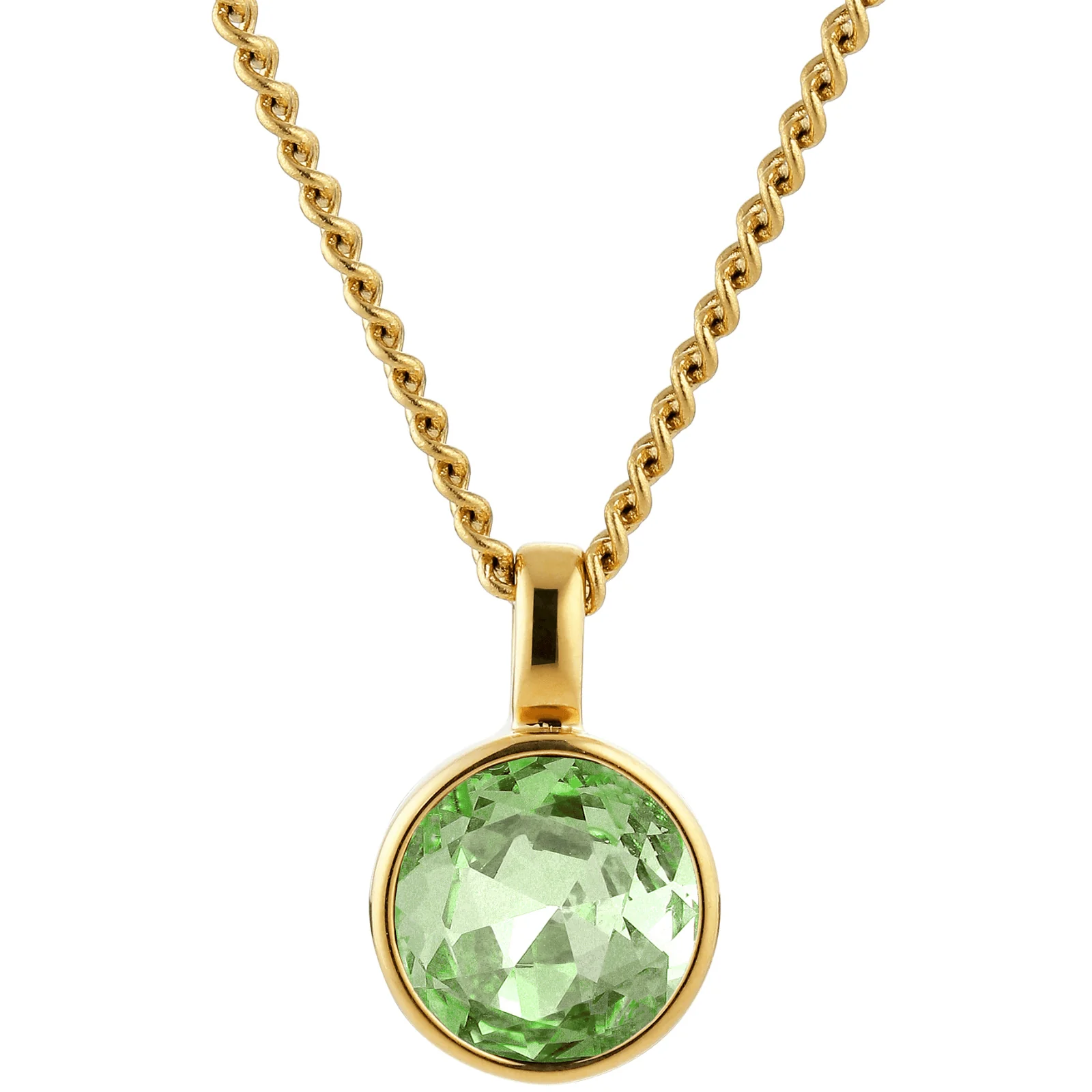 DYRBERG/KERN Ette Gold Necklace - Light Green
