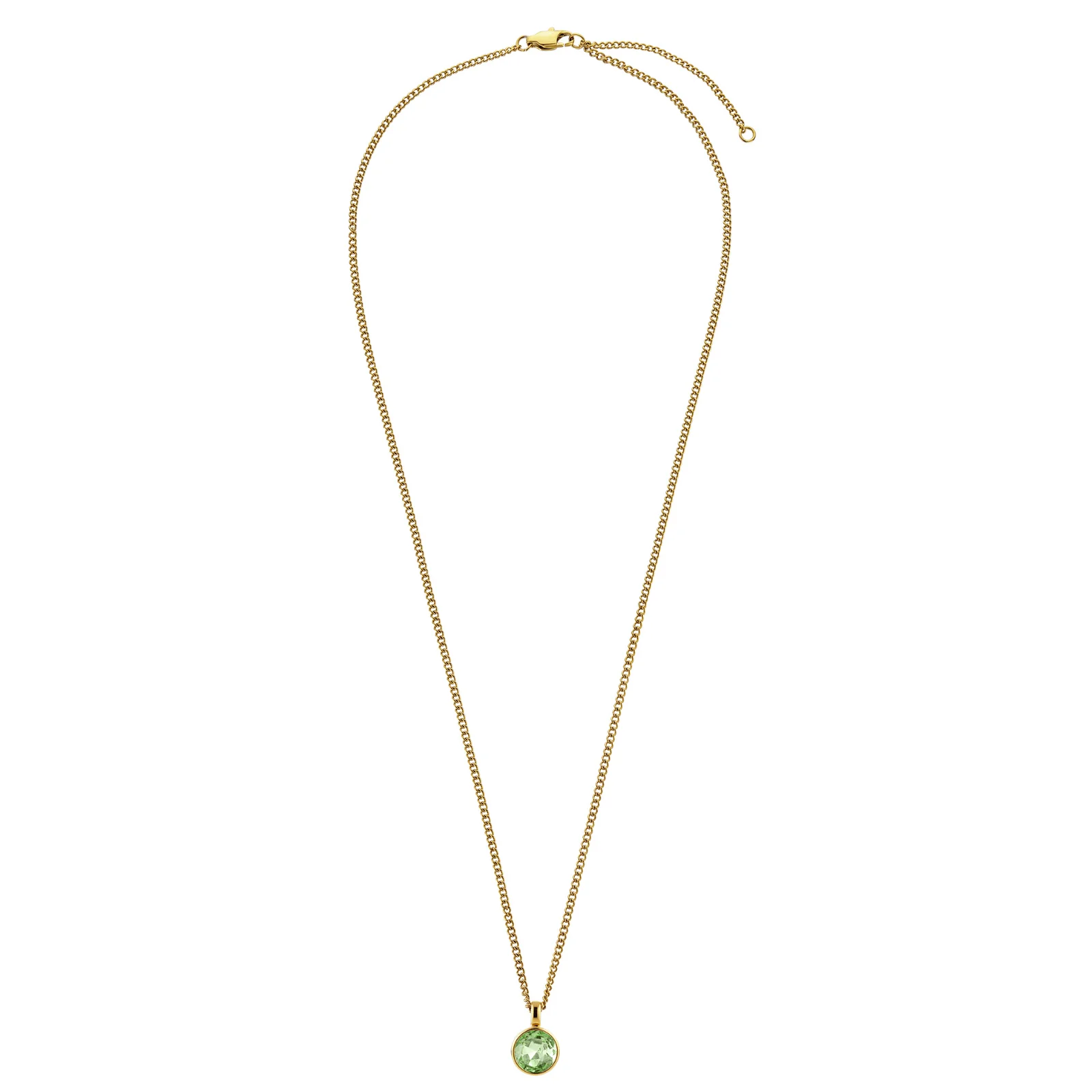 DYRBERG/KERN Ette Gold Necklace - Light Green - Image 2