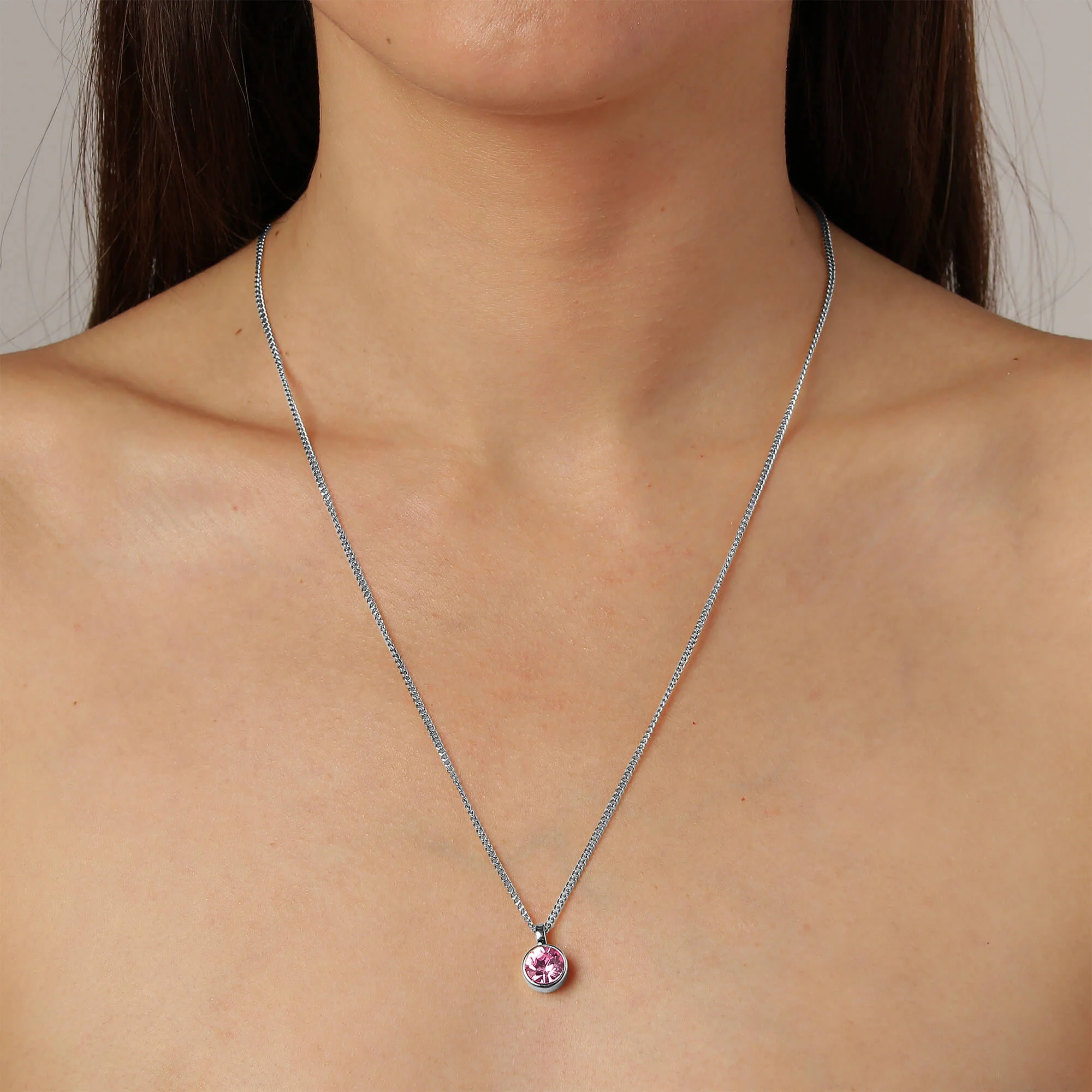 Dyrberg Kern Ette Silver Necklace - Light Rose - Image 2