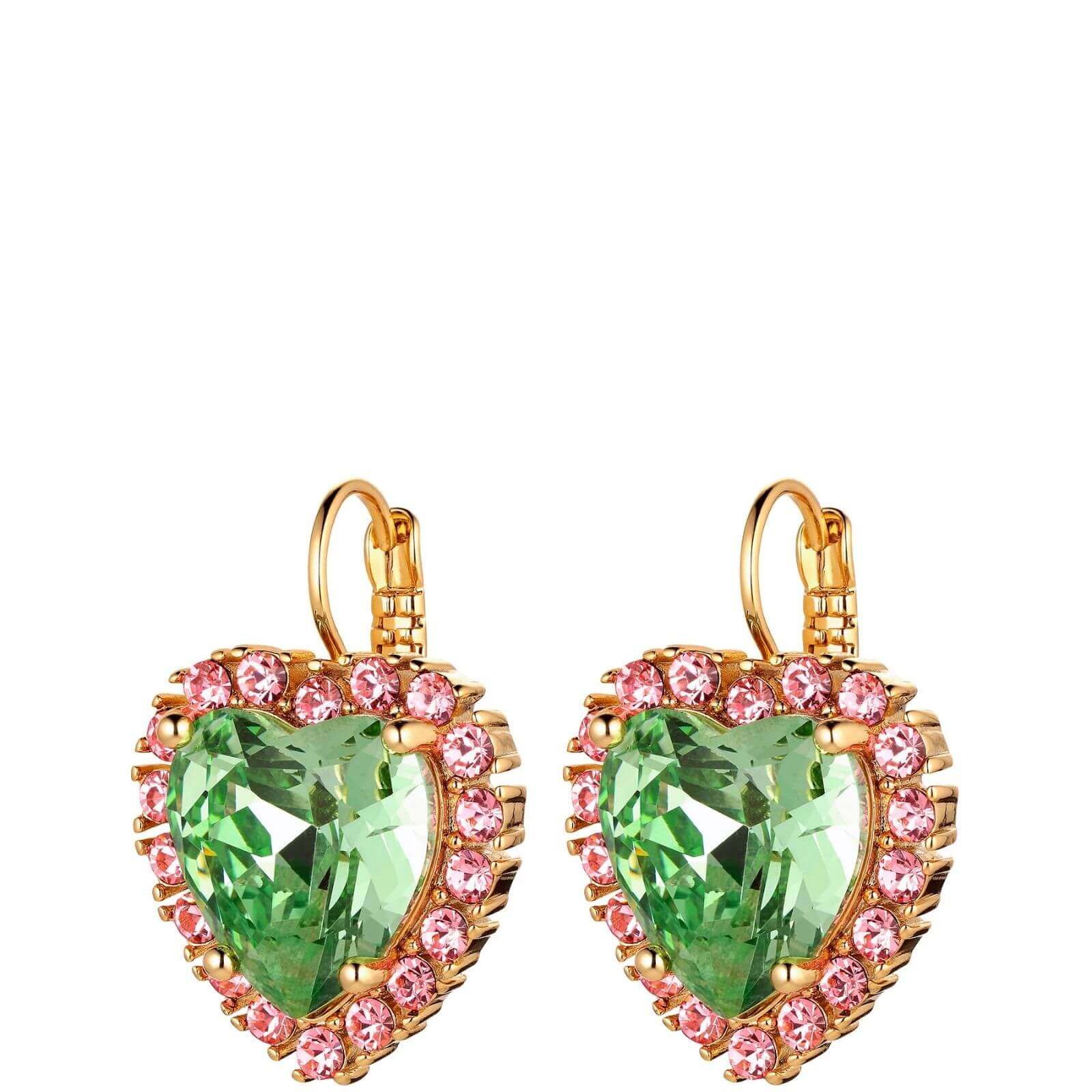 Dyrberg Kern Felicia Gold Earrings - Green Rose