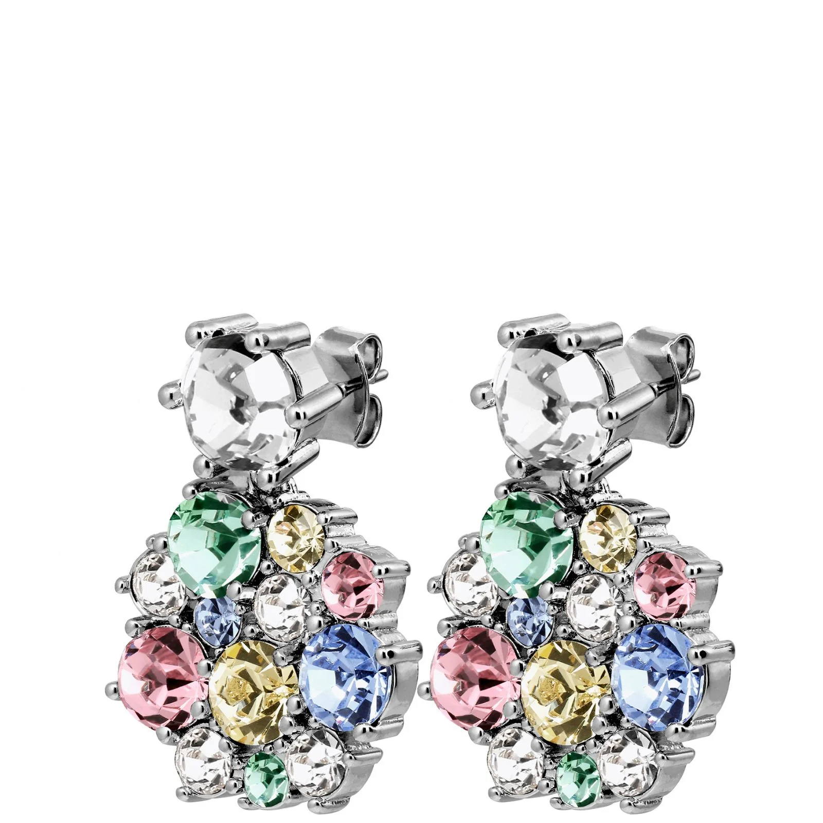 DYRBERG/KERN Freesia Silver Drop Earrings - Pastel