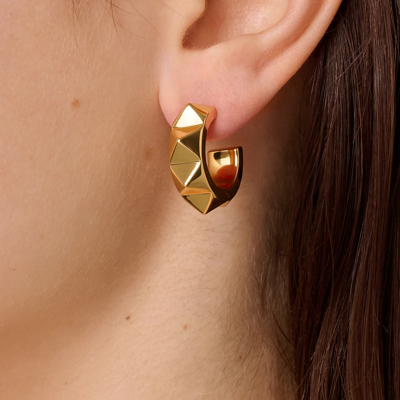 DYRBERG/KERN Grith Gold Small Hoop Earrings - Image 2