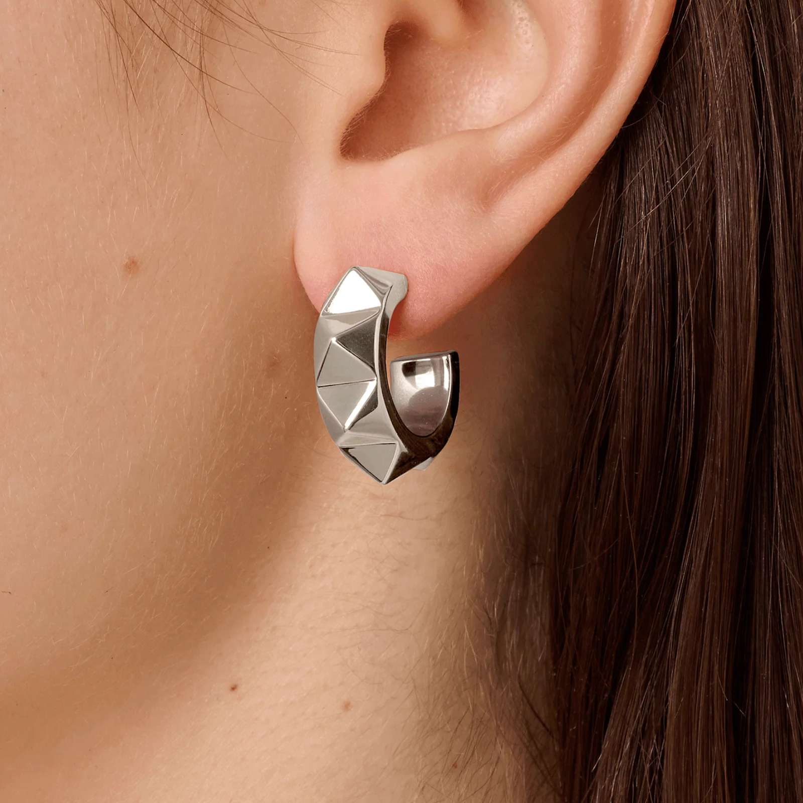 DYRBERG/KERN Grith Silver Small Hoop Earrings - Image 2