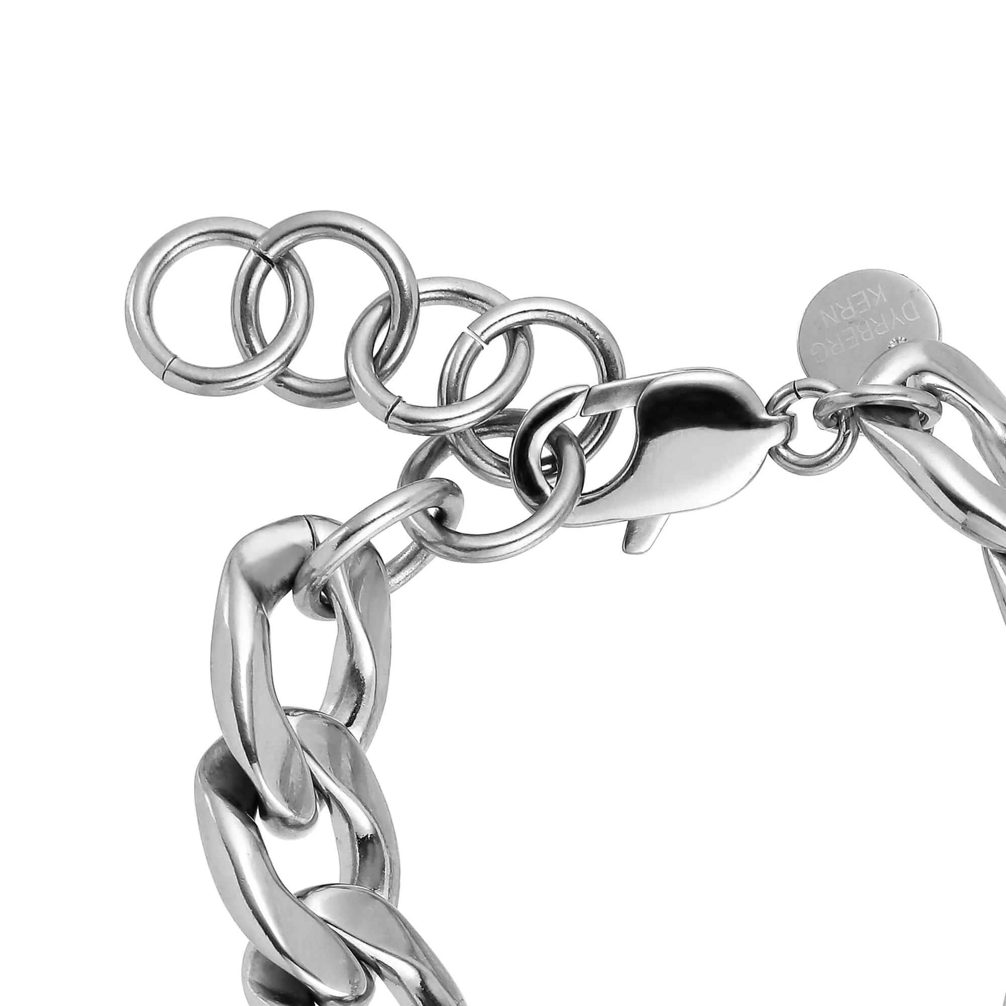 DYRBERG/KERN Jazz Silver Chunky Curb Chain Bracelet - Image 2