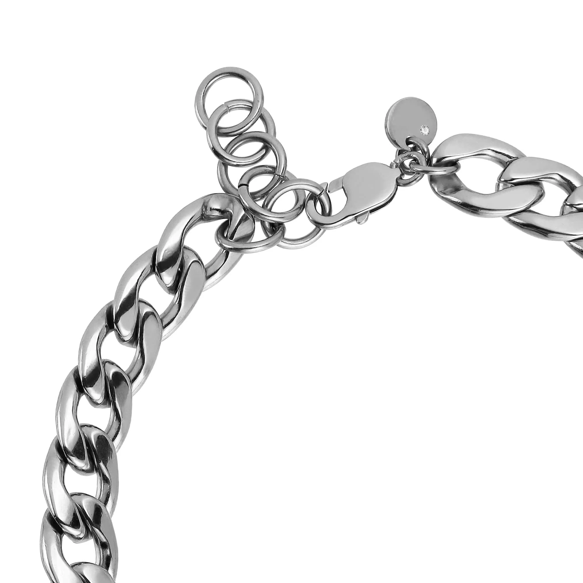 DYRBERG/KERN Jazz Silver Chunky Curb Chain Necklace - Image 2