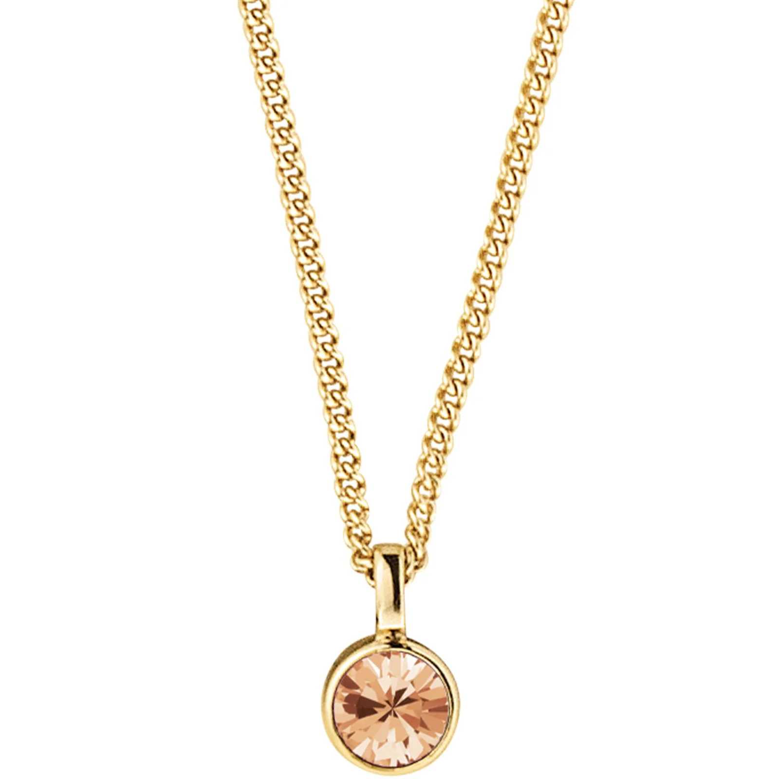 DYRBERG/KERN Jemma Gold Necklace - Peach