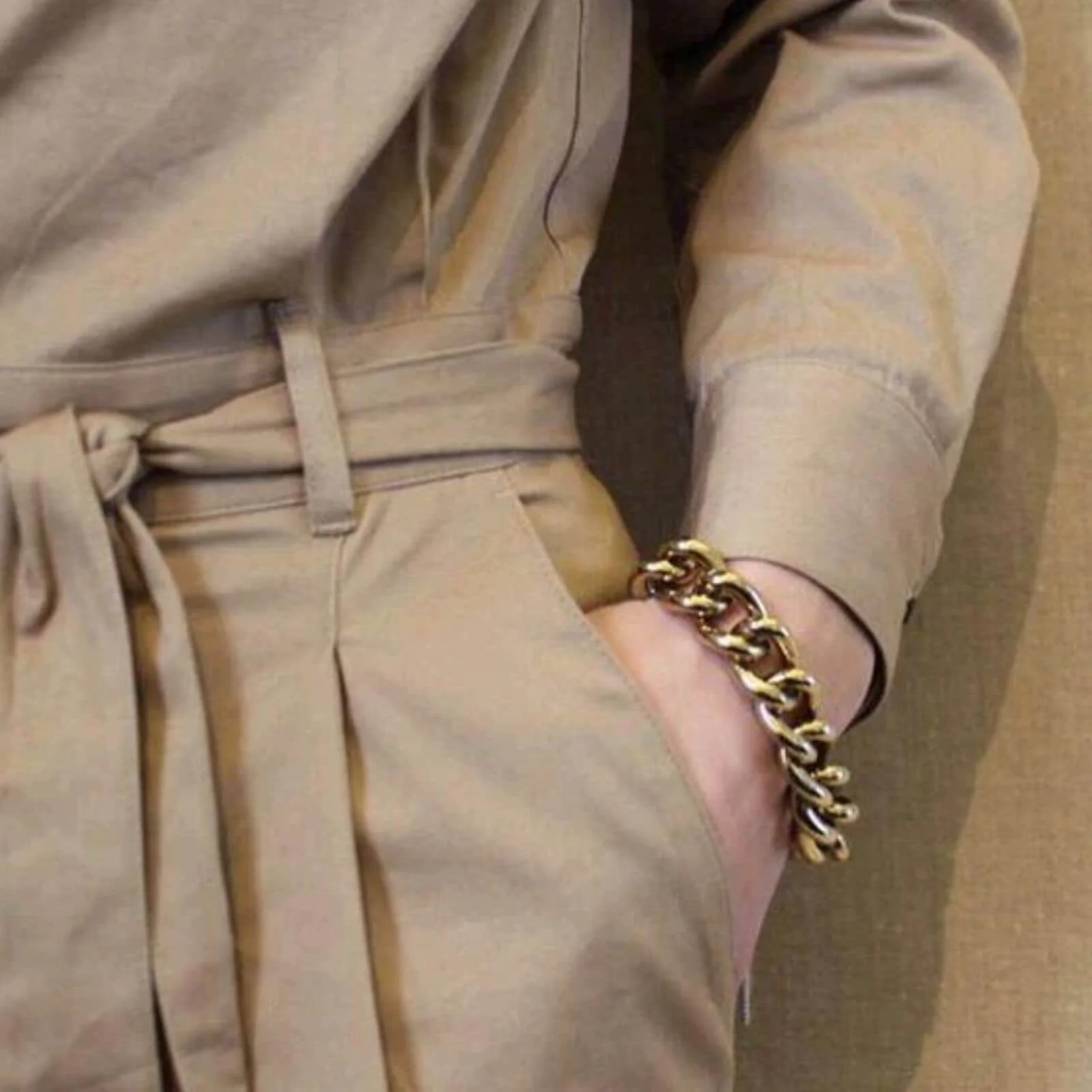 Dyrberg Kern Jetti Gold Curb Chain Bracelet - Image 2