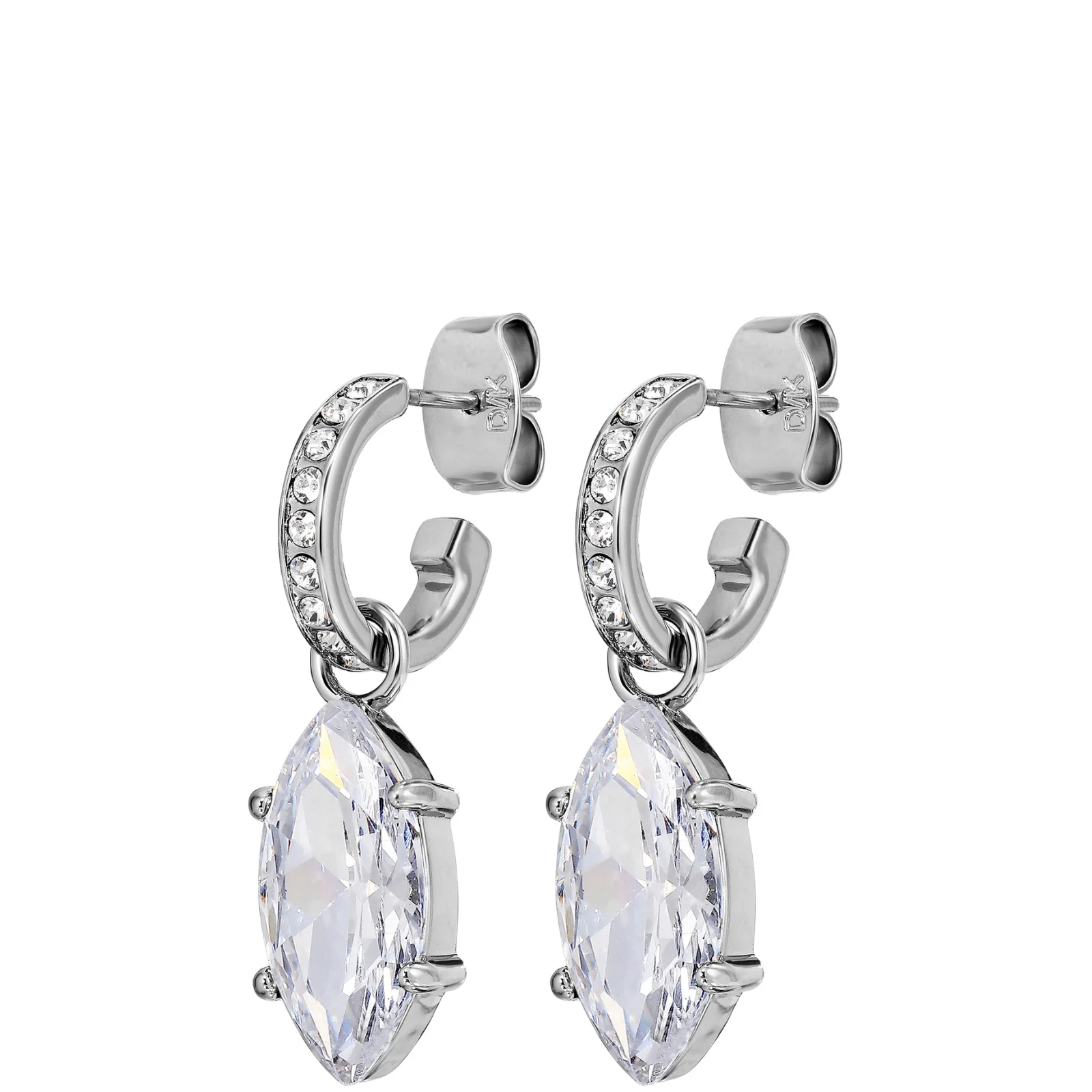 DYRBERG/KERN Junipe Silver Hoop Drop Earrings
