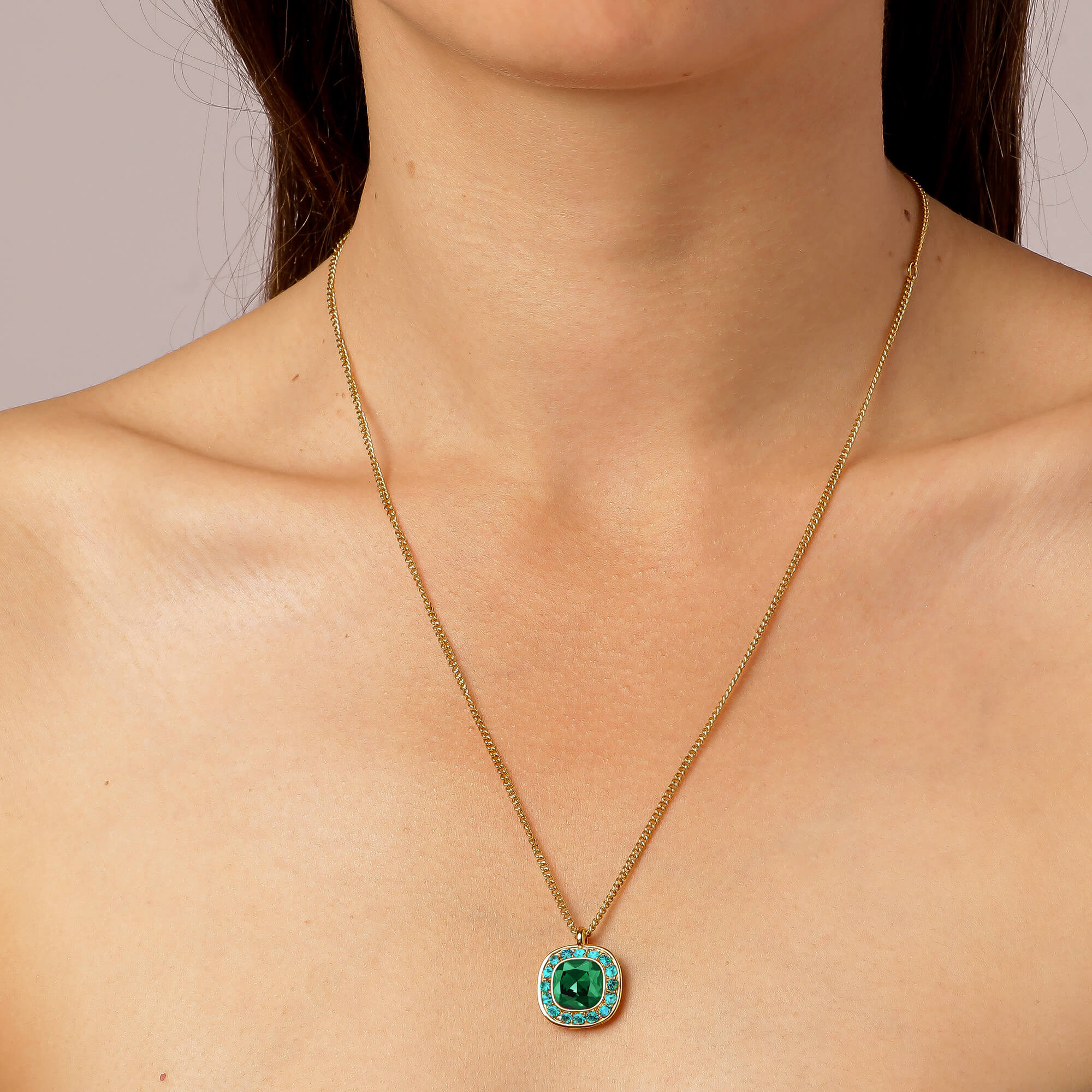 Dyrberg Kern Kelly Gold Necklace - Green - Image 3