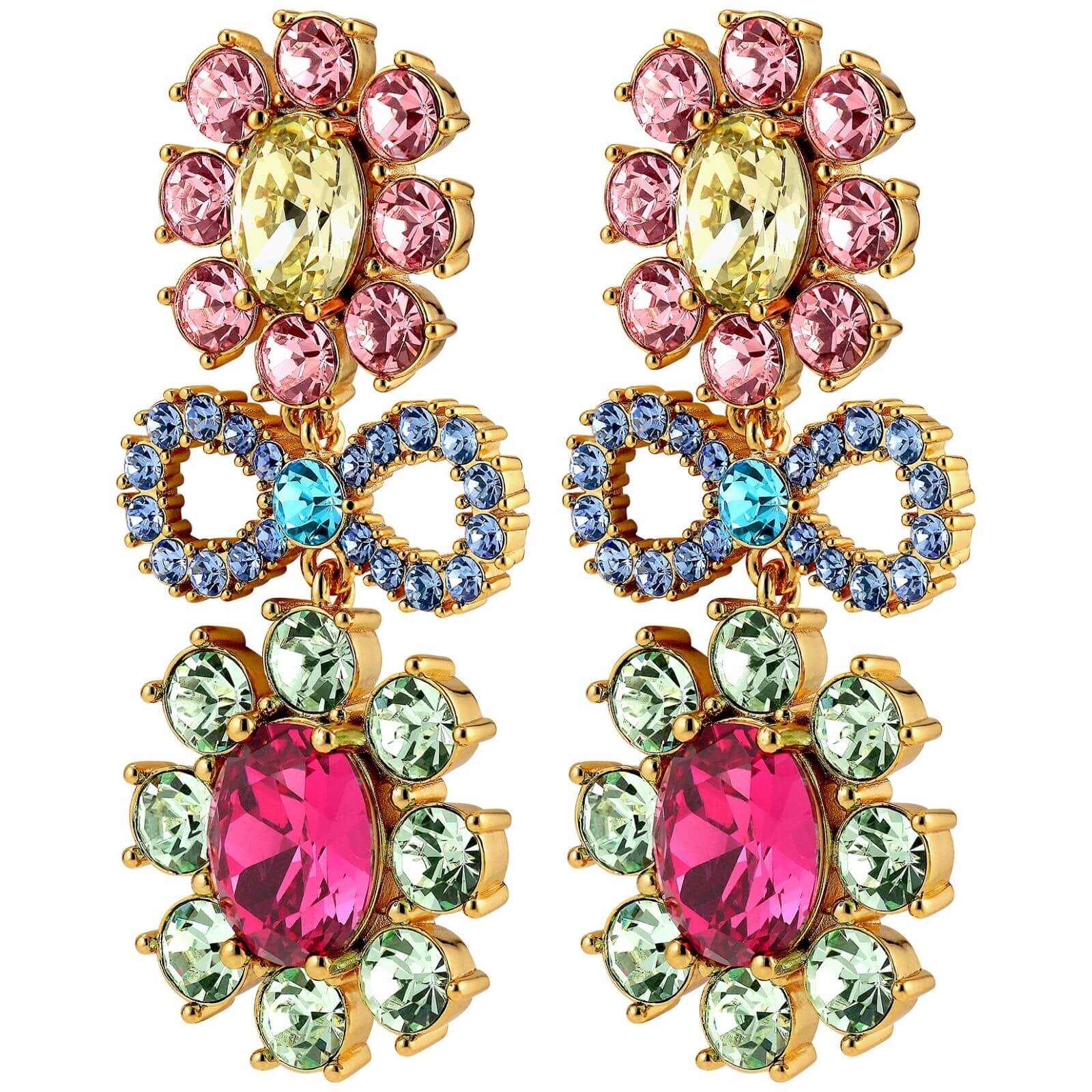 Dyrberg Kern Lillian Gold Earrings - Pastel