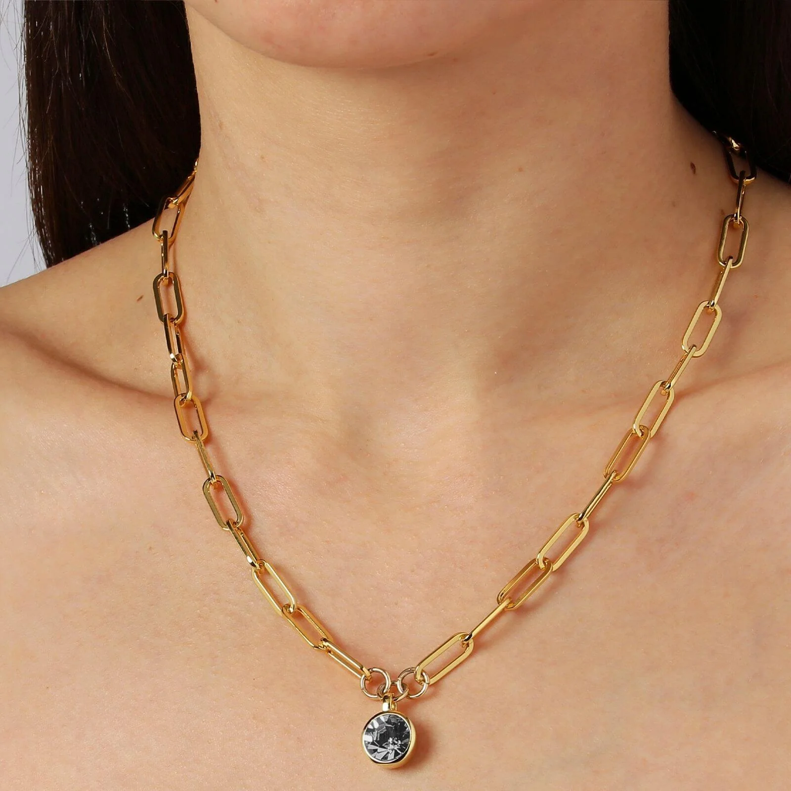 Dyrberg Kern Lisanna Gold Necklace - Grey - Image 3