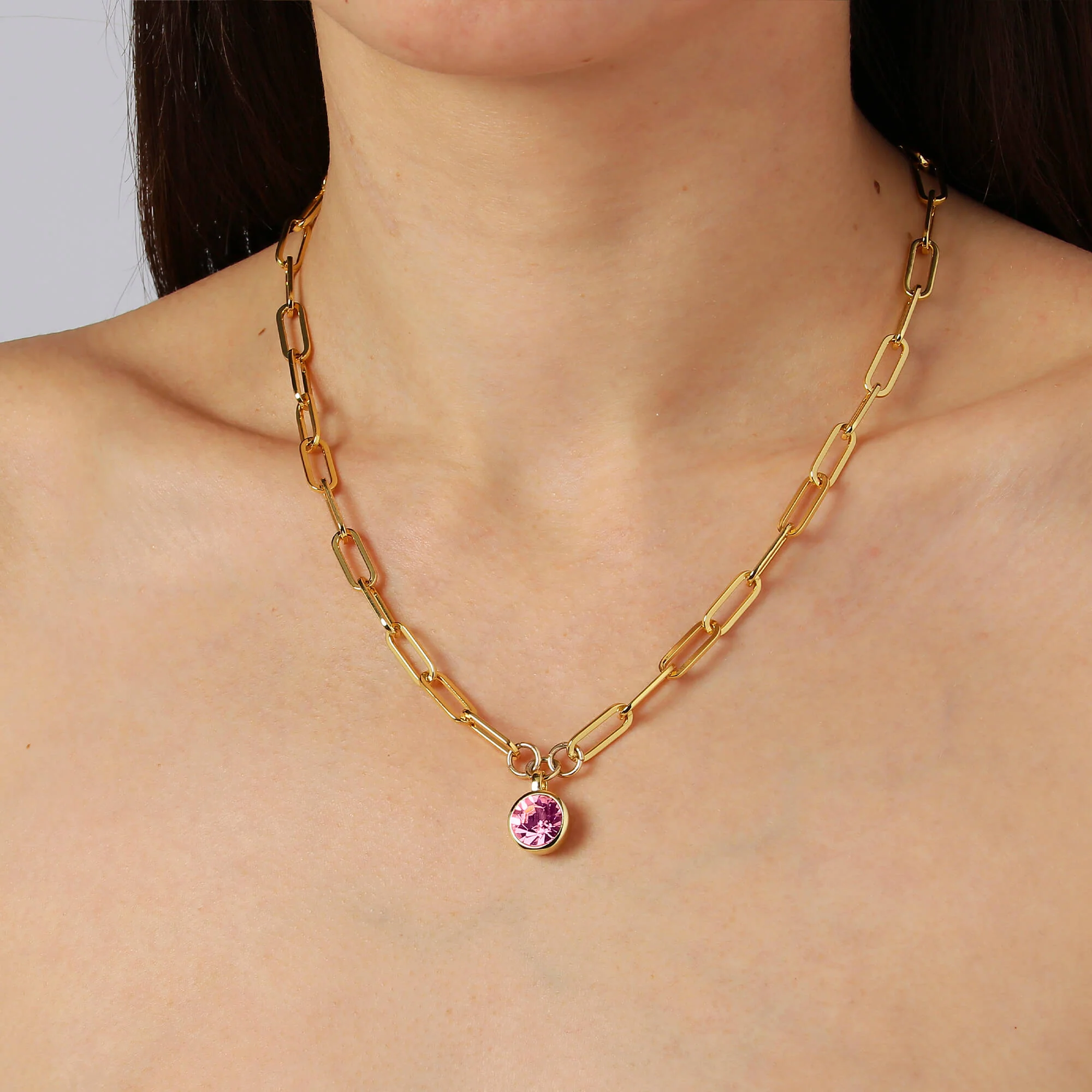 Dyrberg Kern Lisanna Gold Necklace - Light Rose - Image 3