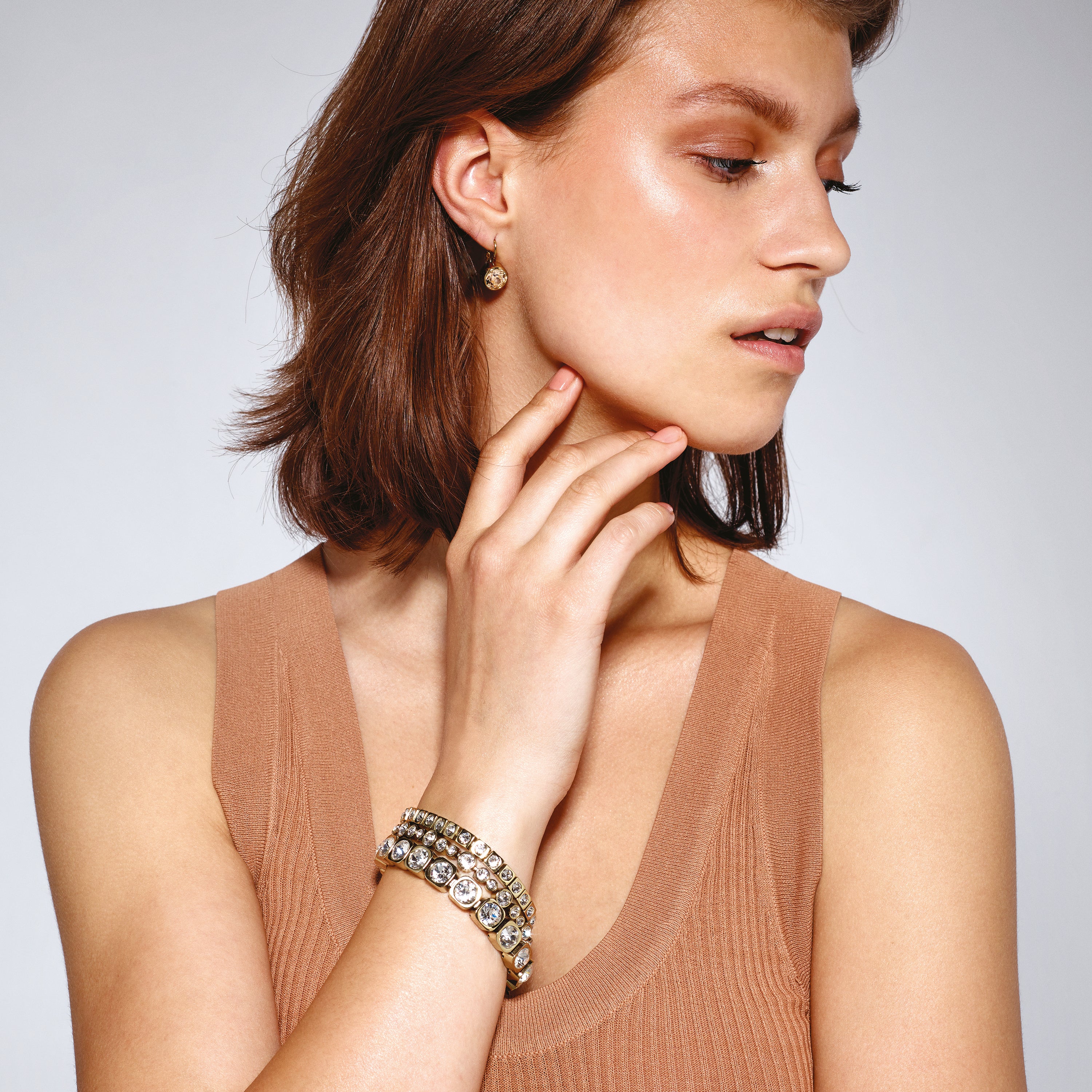 DYRBERG/KERN Louise Gold Earrings - Golden - Image 3