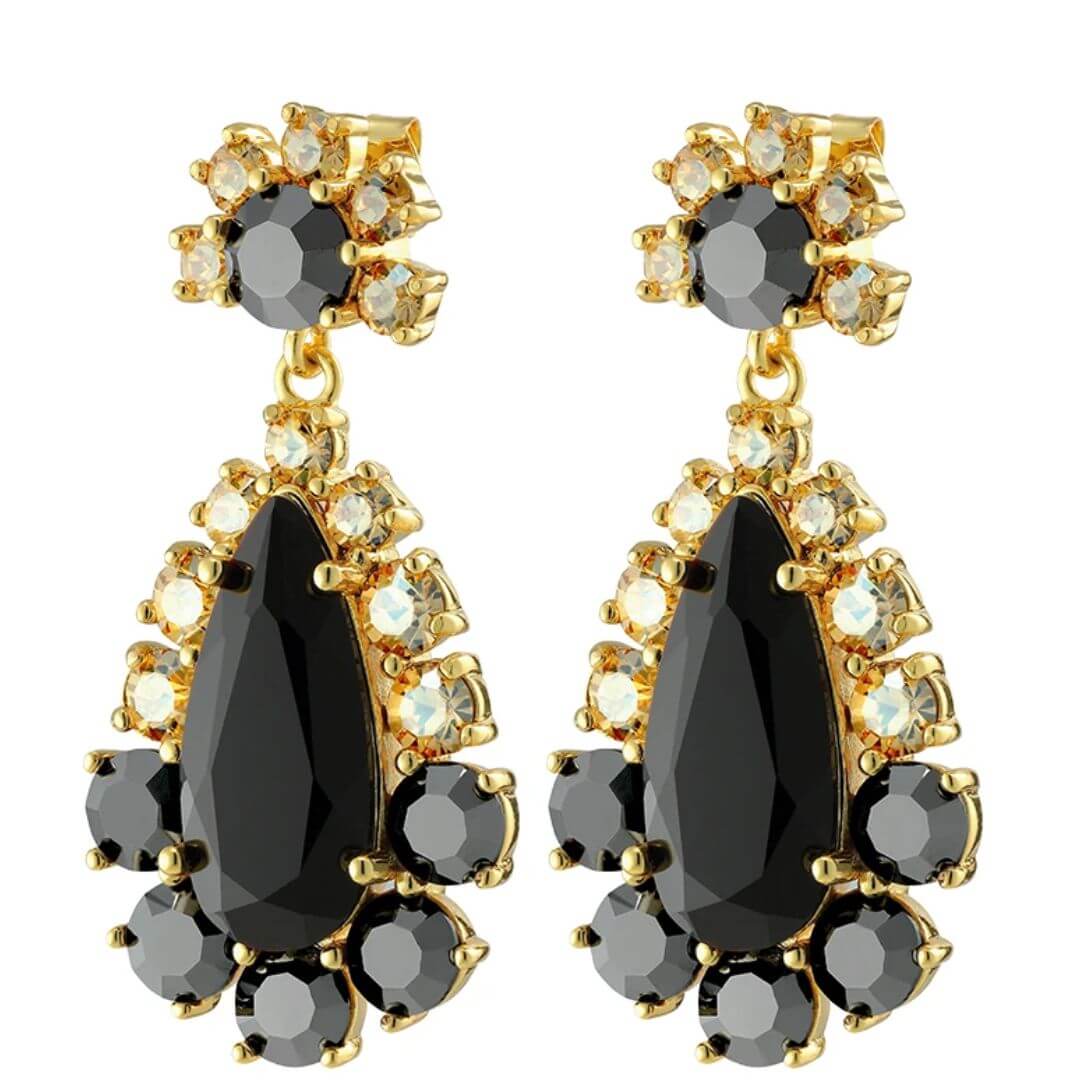 Dyrberg Kern Lucia Gold Earrings - Black