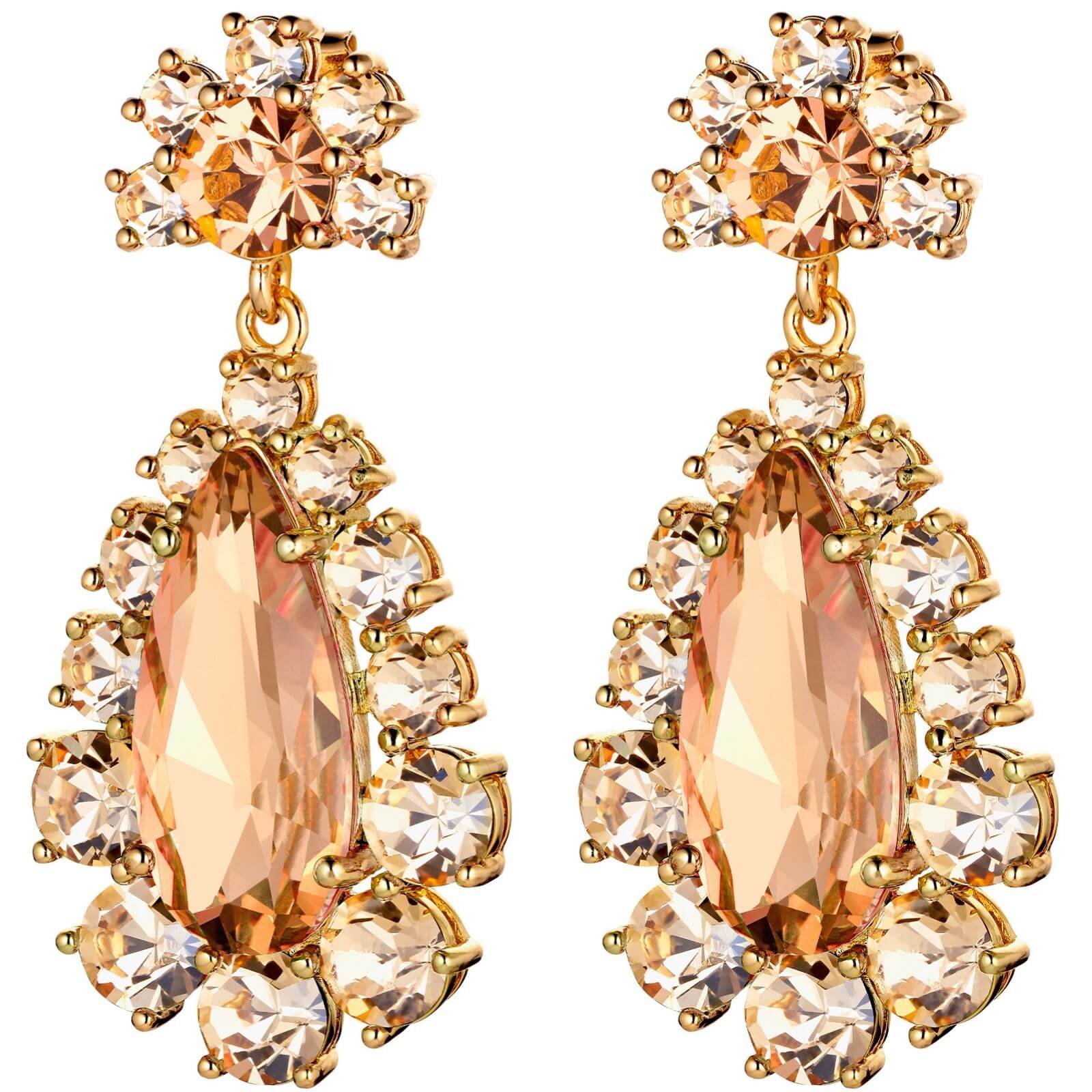 Dyrberg Kern Lucia Gold Earrings - Peach