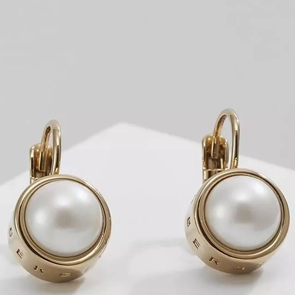 DYRBERG/KERN Lulu Gold Earrings - Pearl - Image 3