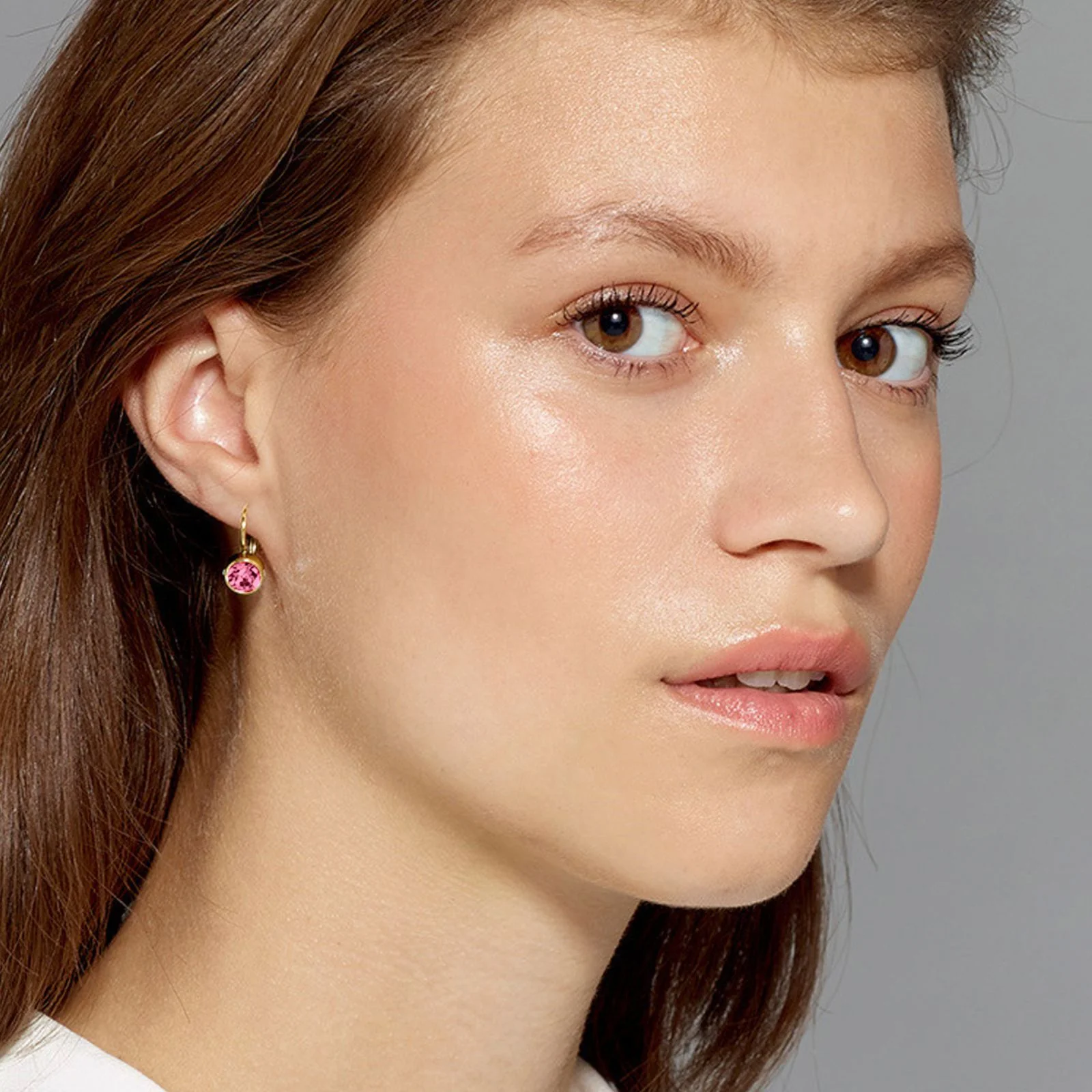 DYRBERG/KERN Madu Drop Earrings - Peach - Image 3