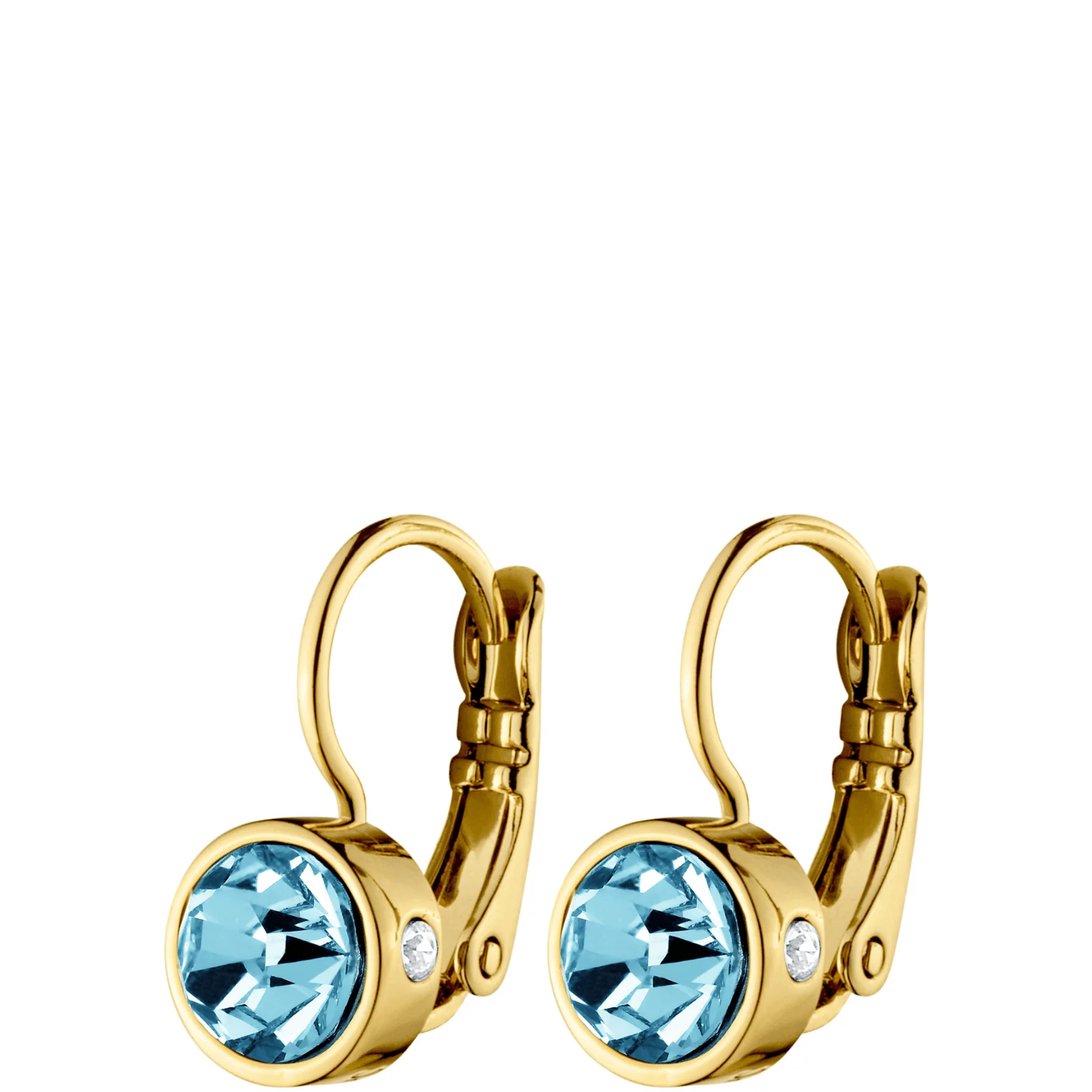 DYRBERG/KERN Madu Gold Drop Earrings - Aqua