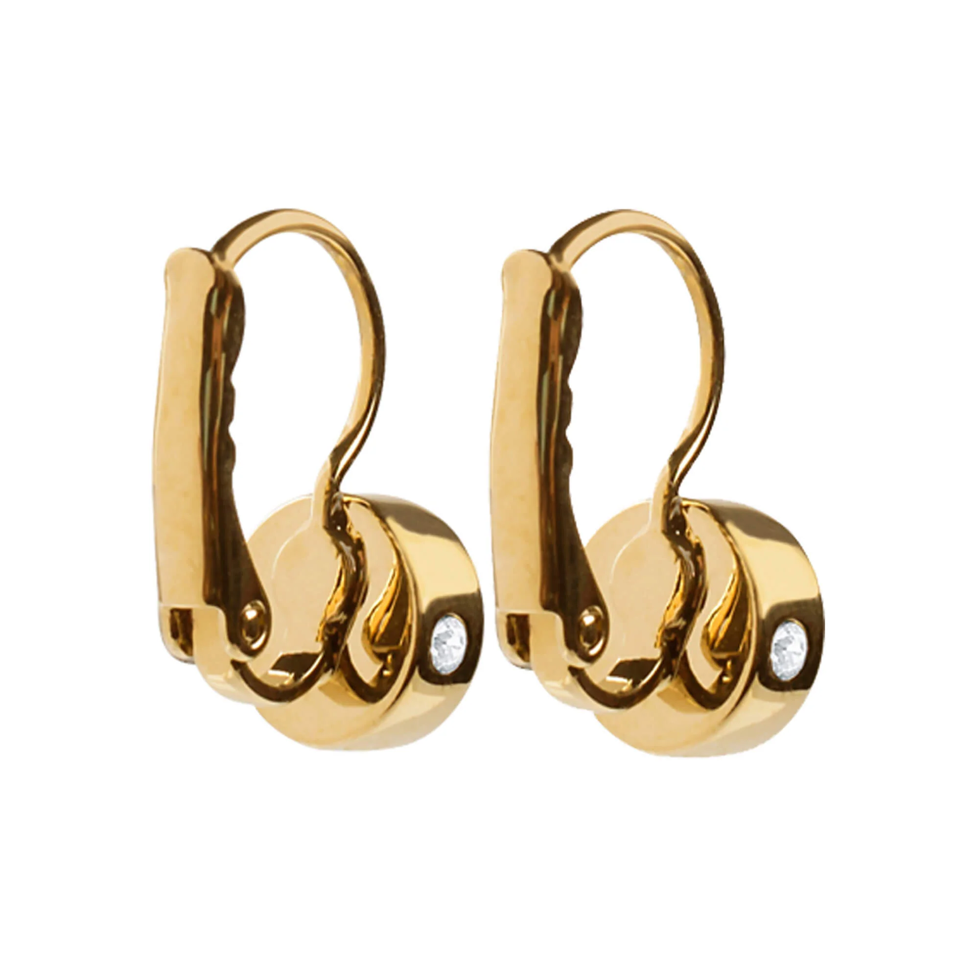 Dyrberg Kern Madu Gold Earrings - Sapphire - Image 2