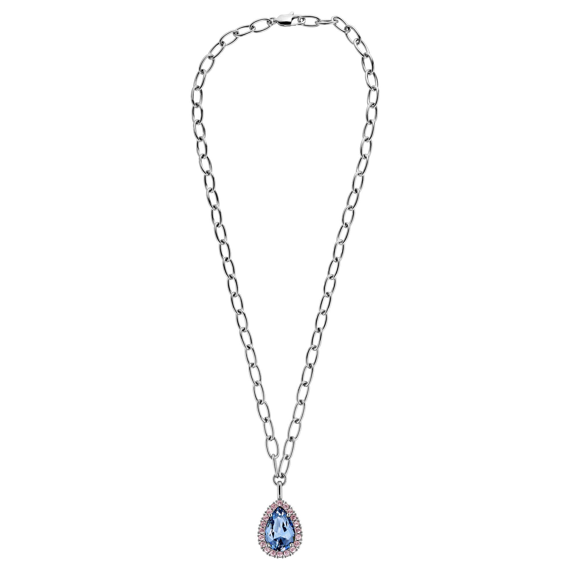 Dyrberg Kern Metta Silver Necklace - Light Blue Pink - Image 2