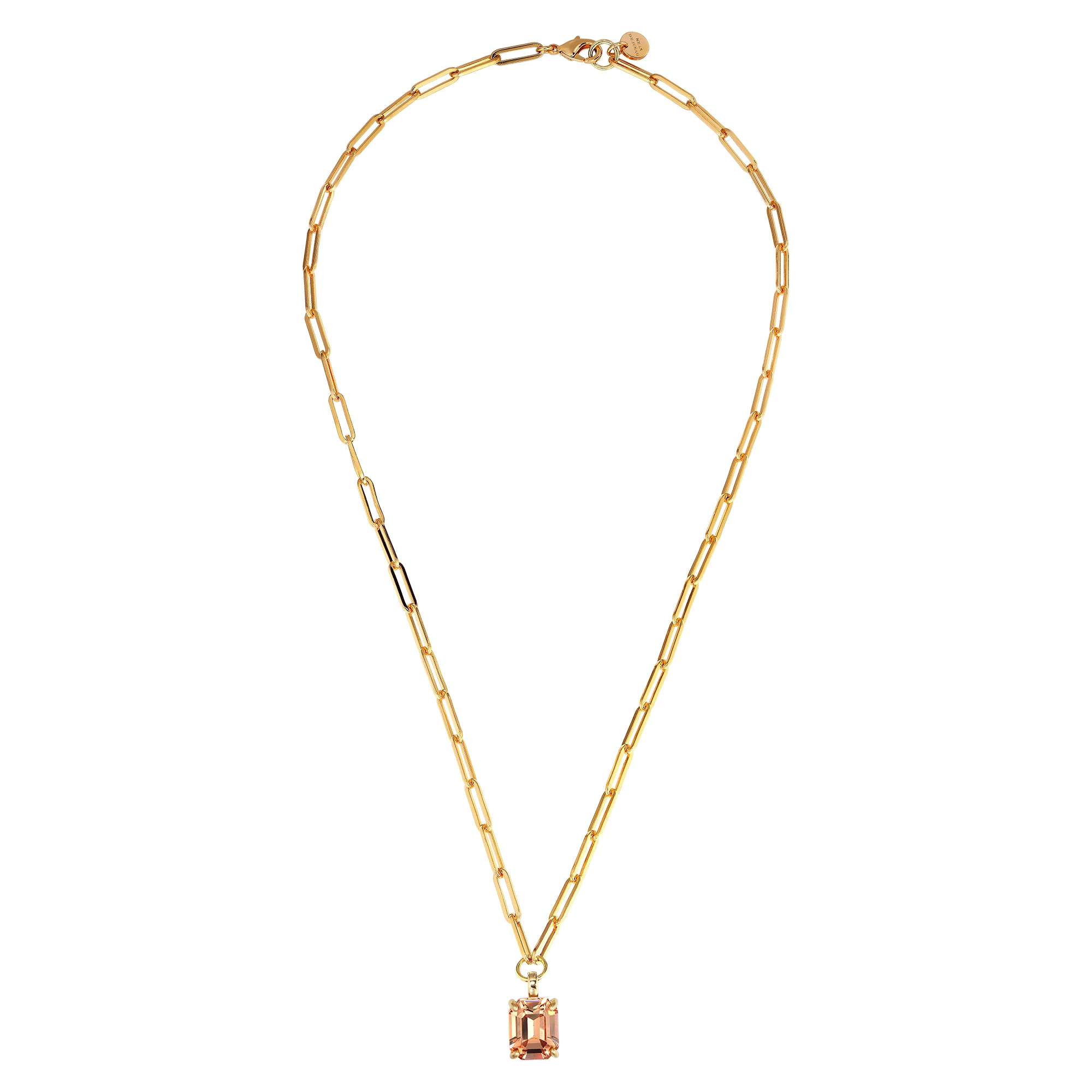 Dyrberg Kern Octa Gold Necklace - Peach - Image 2