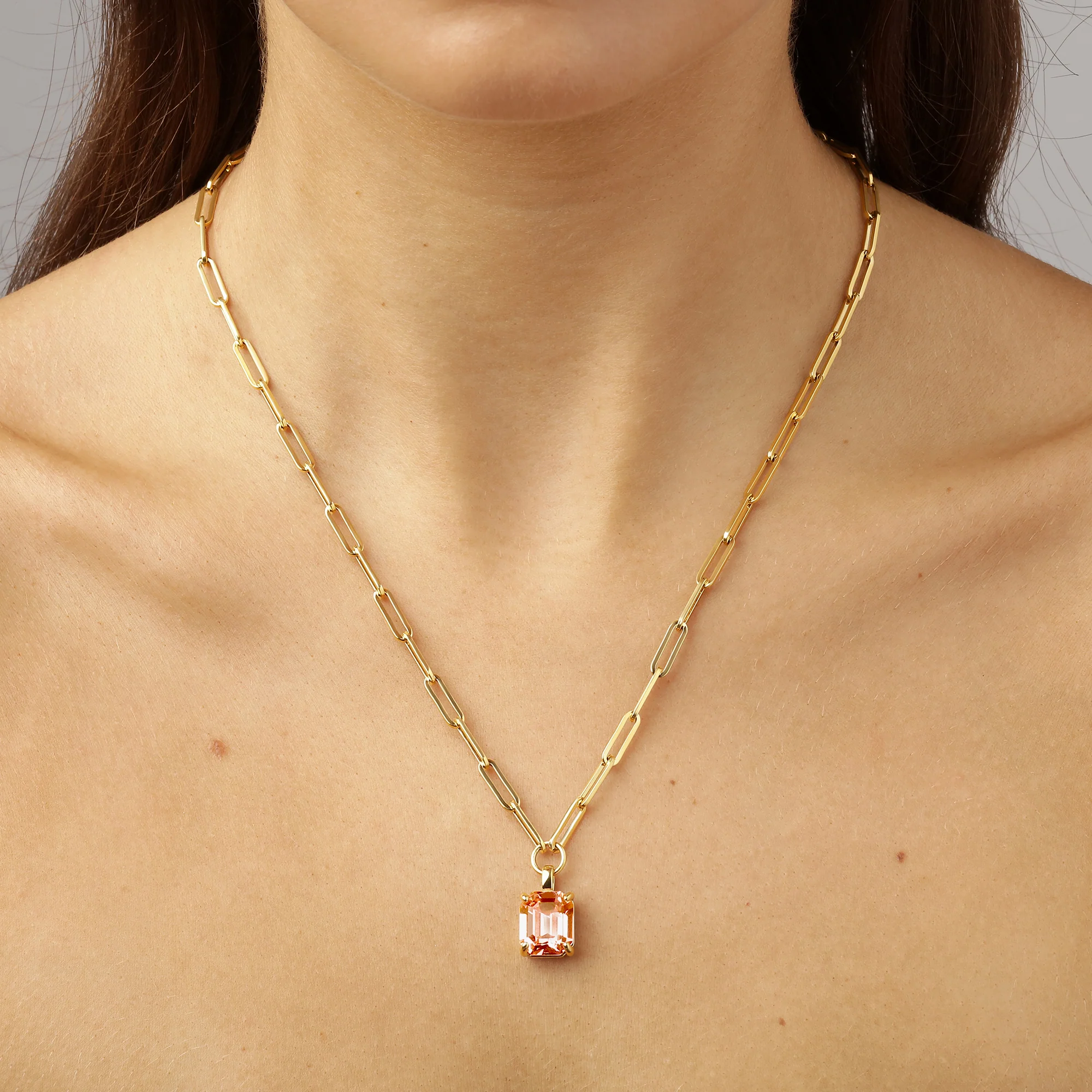 Dyrberg Kern Octa Gold Necklace - Peach - Image 3