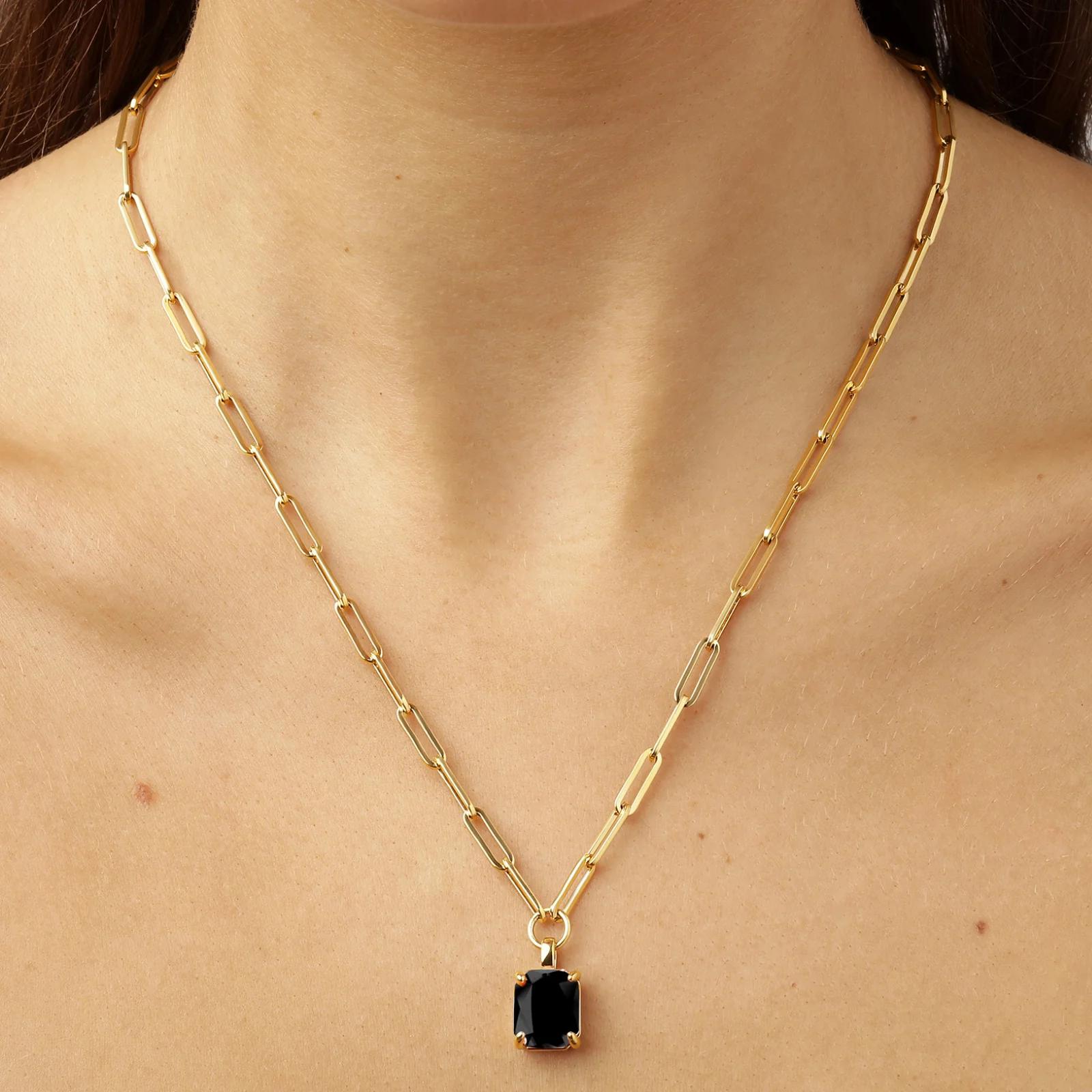 DYRBERG/KERN Octa Gold Necklace - Black - Image 3