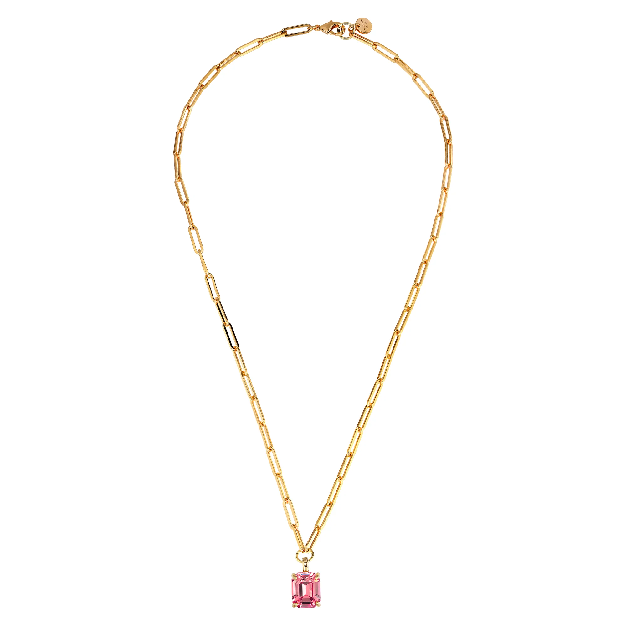Dyrberg Kern Octa Gold Necklace - Light Rose - Image 2