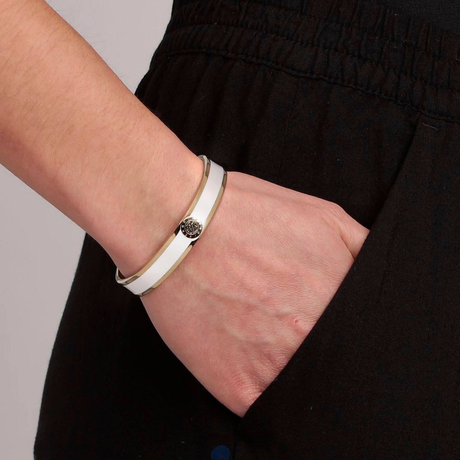 Dyrberg Kern Pennika Gold Bangle - White - Image 4