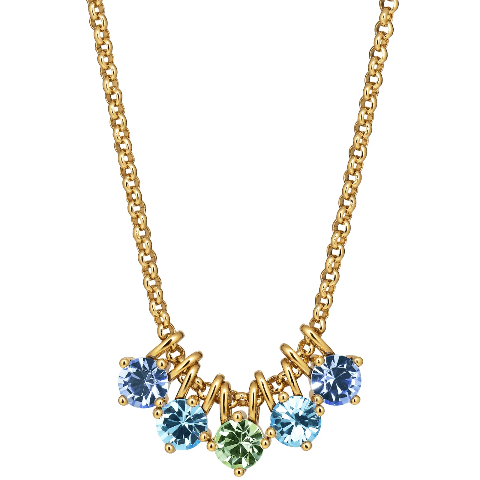DYRBERG/KERN Phila Gold Necklace - Aqua