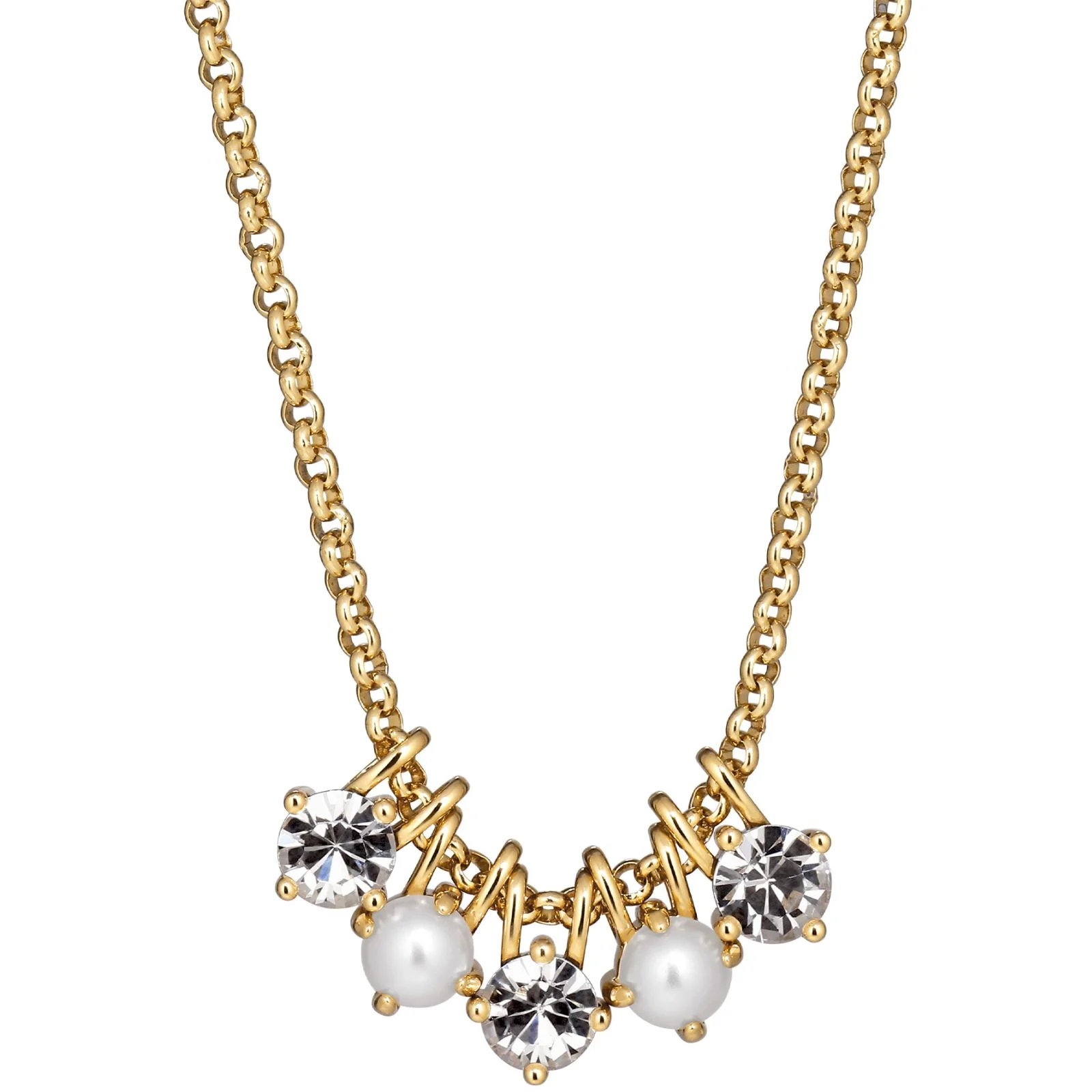 DYRBERG/KERN Phila Gold Necklace - White Pearl