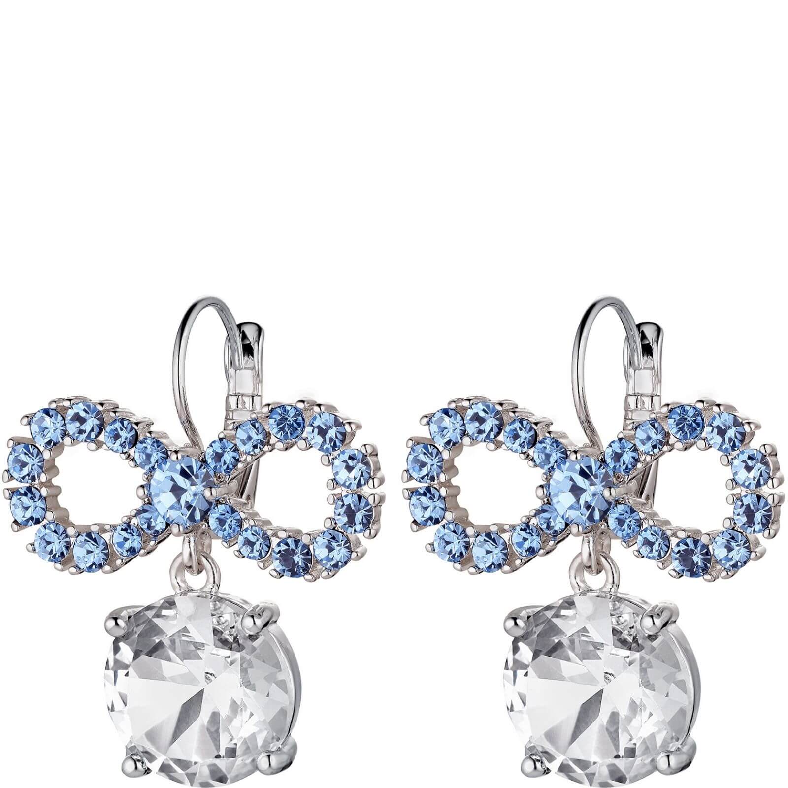 Dyrberg Kern Philippa Silver Bow Drop Earrings - Light Blue