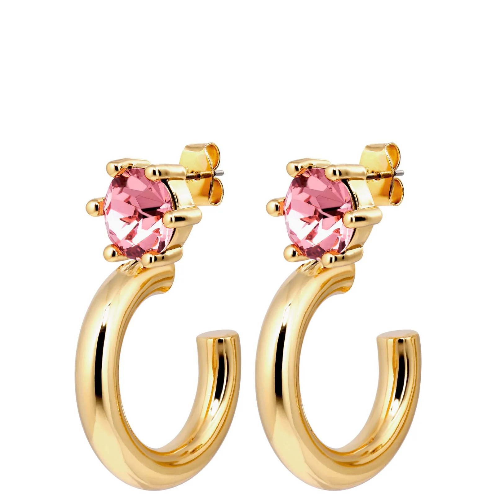 DYRBERG/KERN Quinte Gold Hoop Earrings - Light Rose
