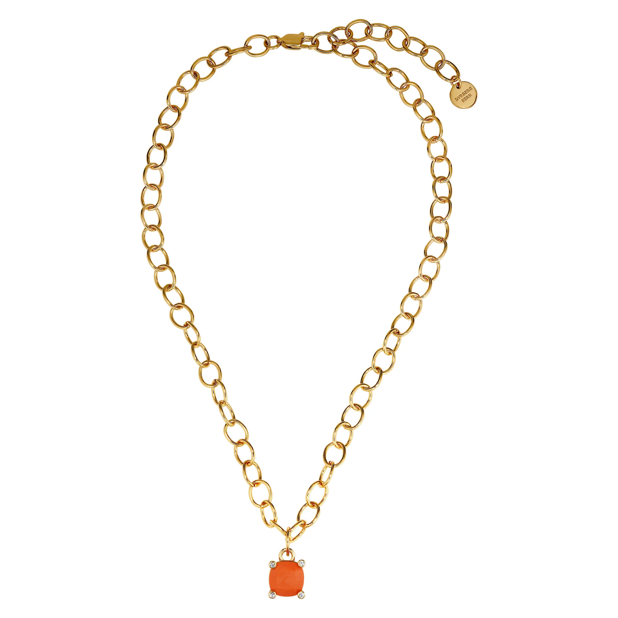 Dyrberg Kern Ramina Gold Necklace - Coral - Image 2