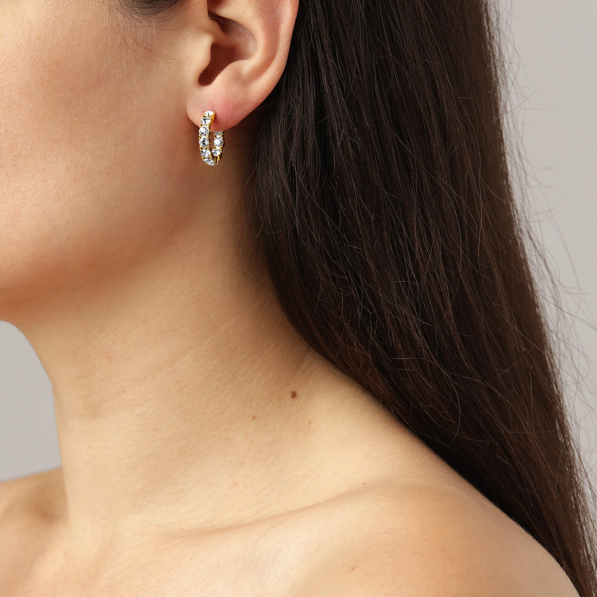 DYRBERG/KERN Raquel Gold Hoop Earrings - Image 2