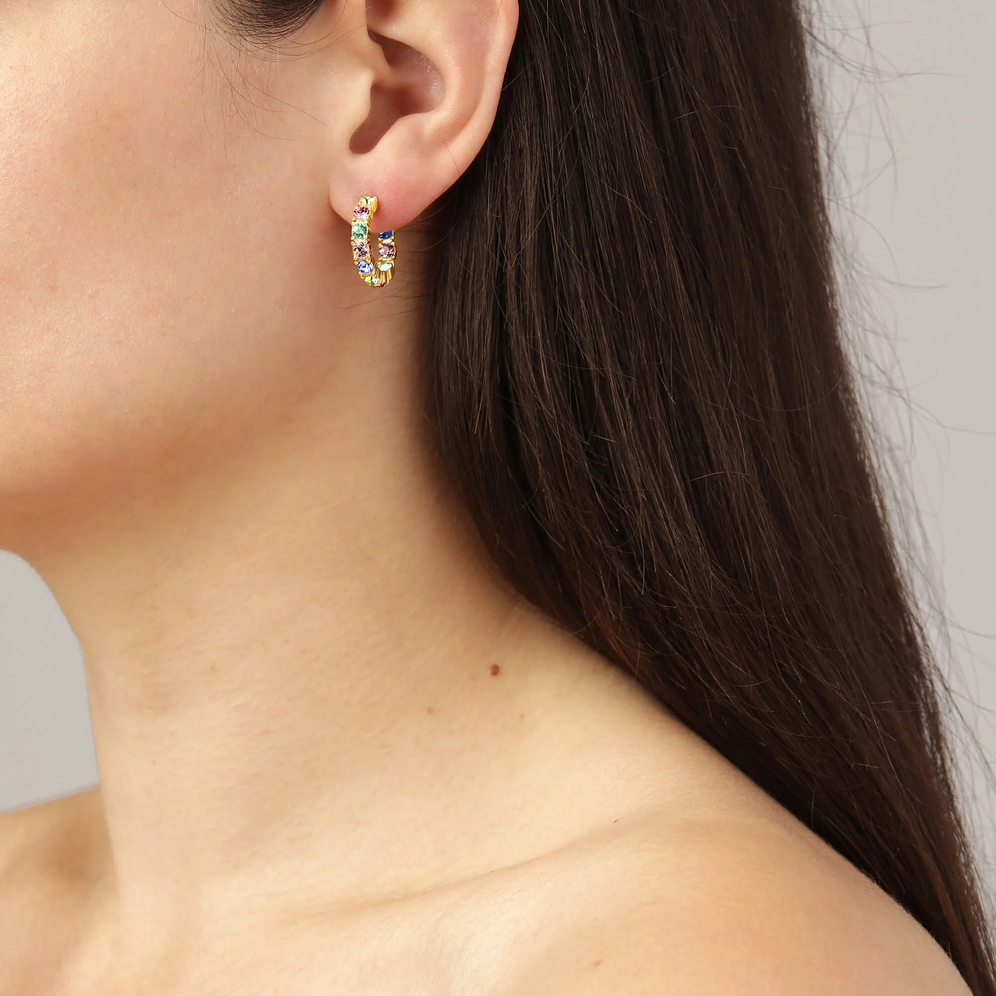 Dyrberg Kern Raquel Hoop Earrings - Pastel - Image 2
