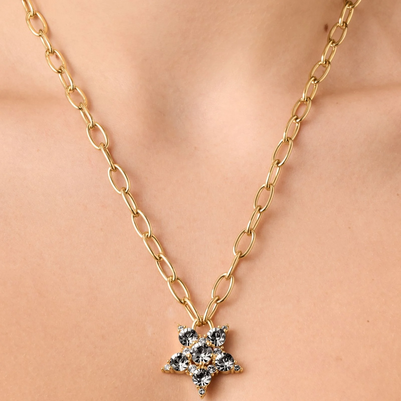 Dyrberg Kern Sagitta Gold Necklace - Grey - Image 3