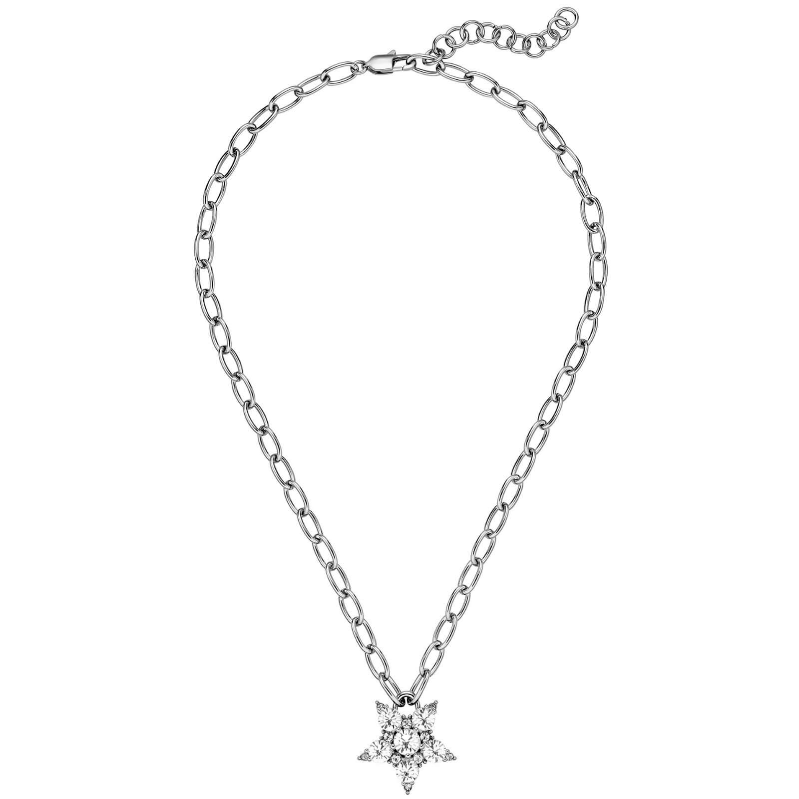 Dyrberg Kern Sagitta Silver Necklace - Clear Crystal - Image 2