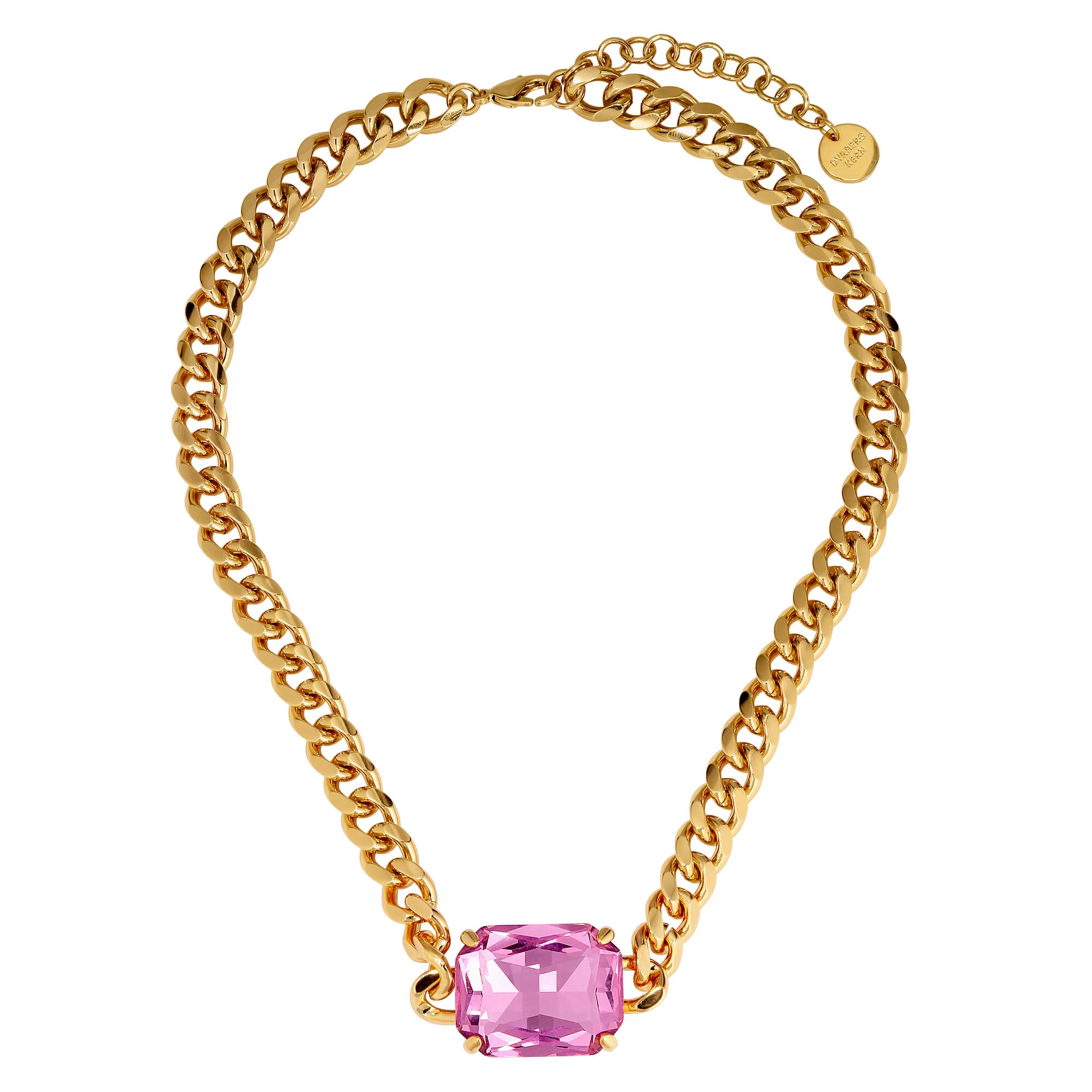Dyrberg Kern Tagona Gold Necklace - Light Rose - Image 2
