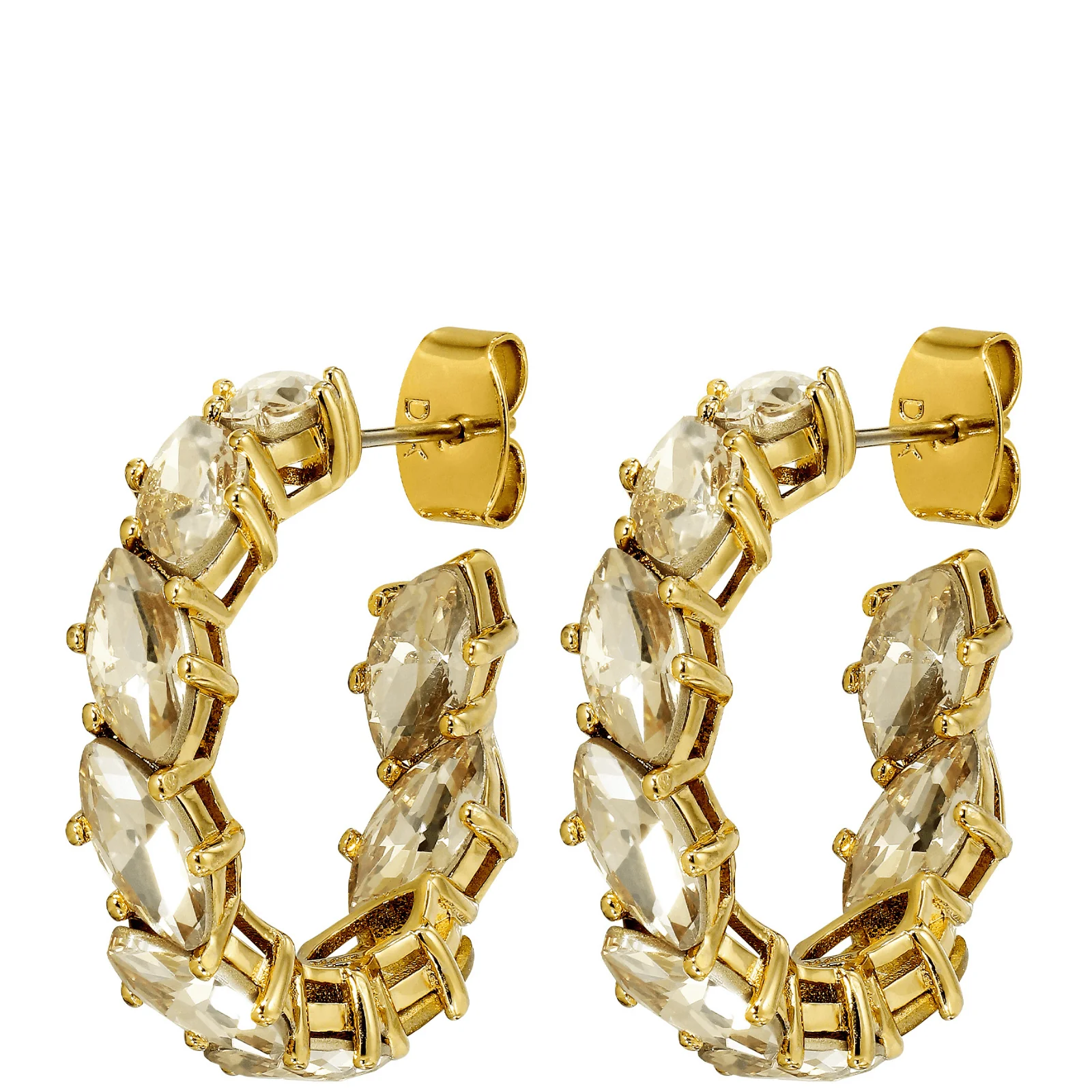 DYRBERG/KERN Tamarin Gold Hoop Earrings - Golden