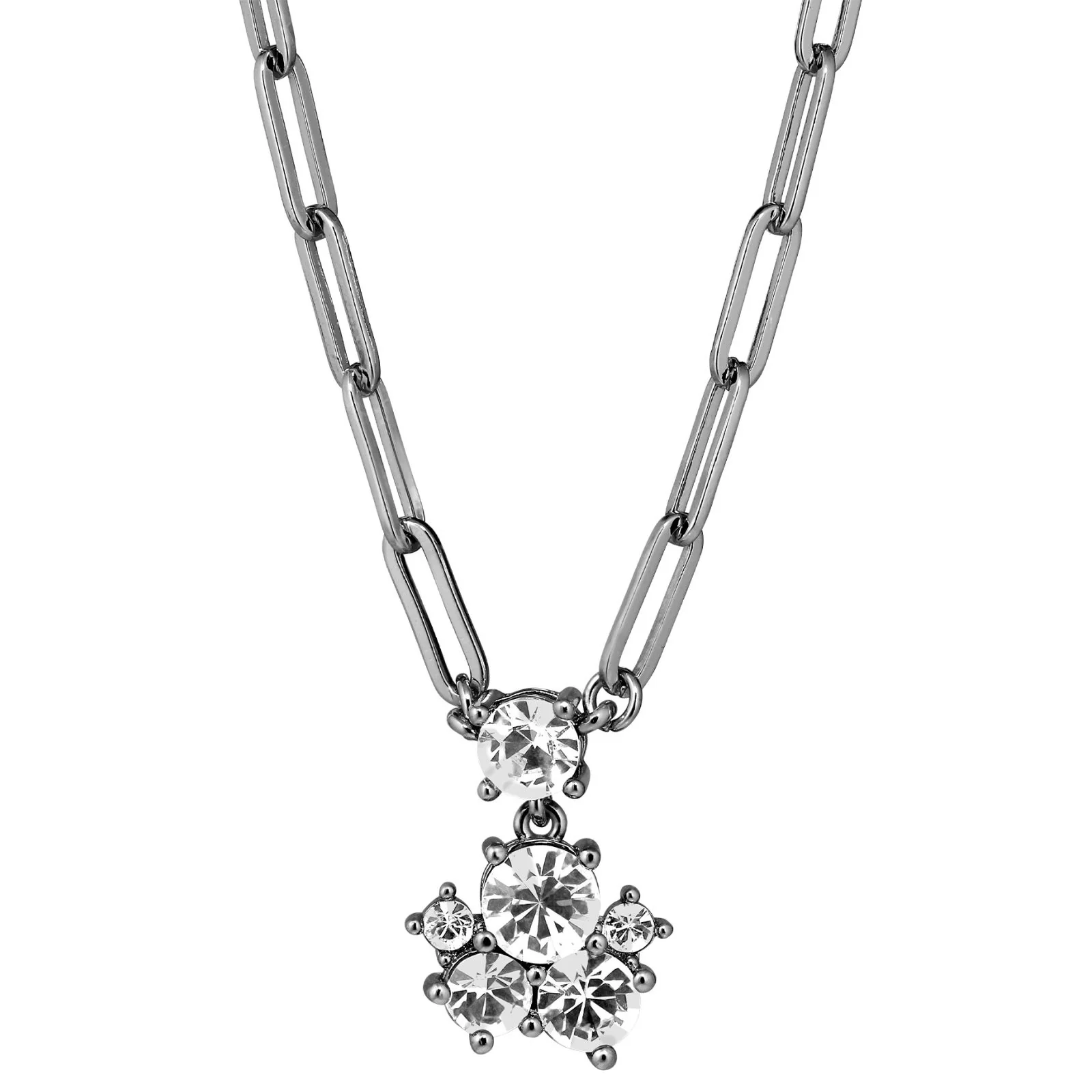 DYRBERG/KERN Tanzy Silver Oval Link Necklace