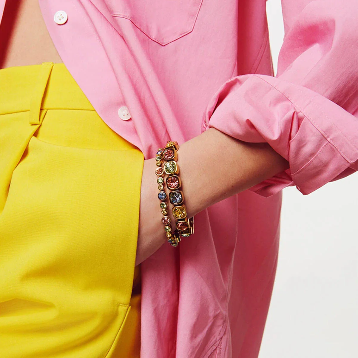 DYRBERG/KERN Teresia Bracelet - Gold - Multi Pastel - Image 2
