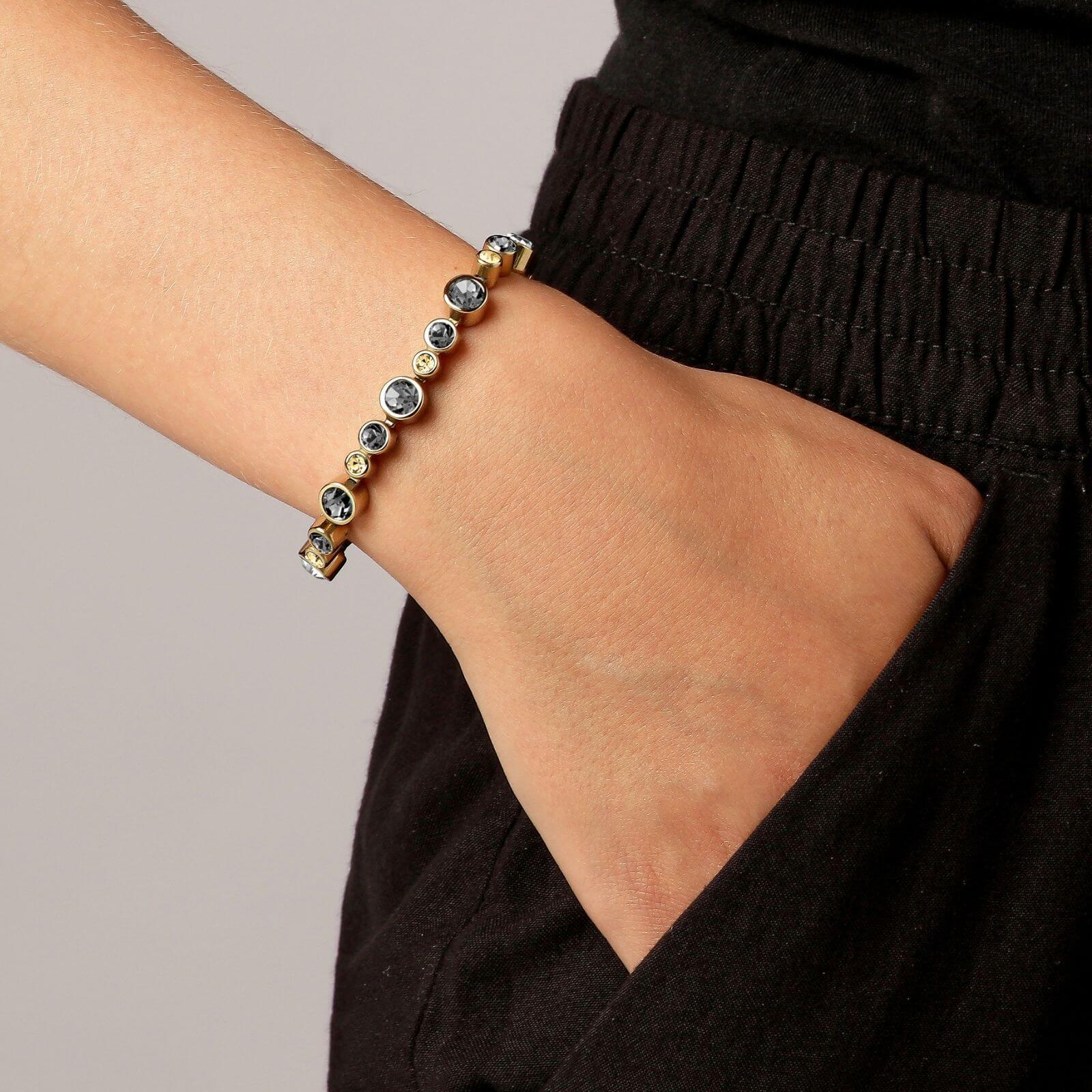 Dyrberg Kern Teresia Gold Bracelet - Grey Mix - Image 2