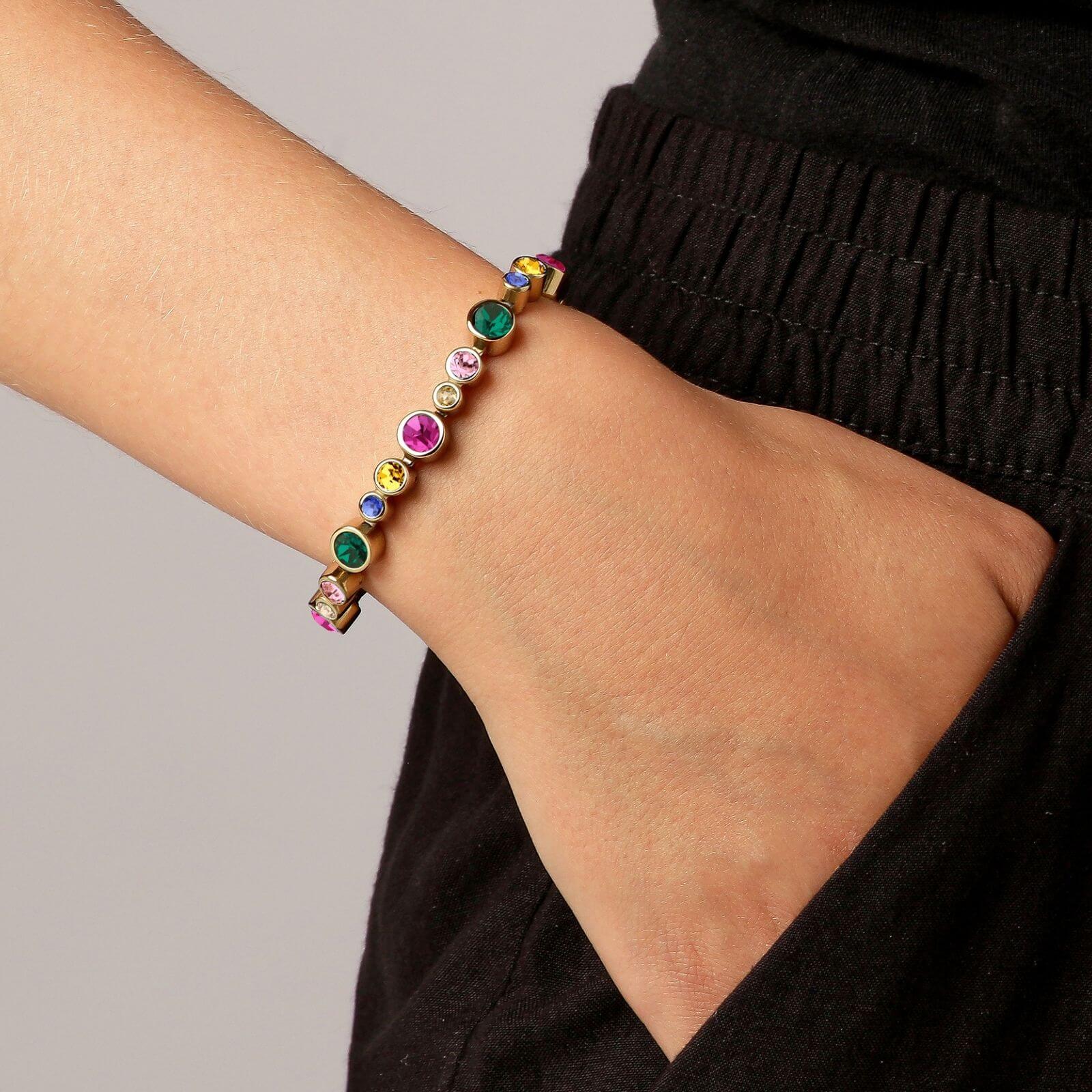 Dyrberg Kern Teresia Gold Bracelet - Rainbow - Image 2