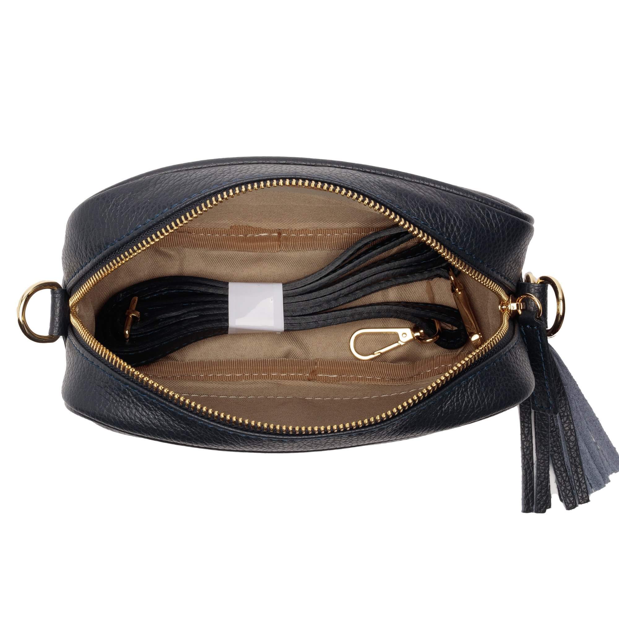 Elie Beaumont Navy Leather Bag - Image 2
